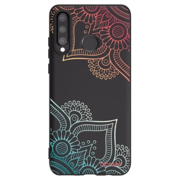 Picasee fekete szilikon tok az alábbi mobiltelefonokra Huawei P30 Lite - Flowers pattern