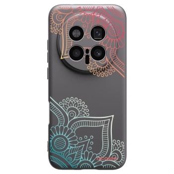 Picasee fekete szilikon tok az alábbi mobiltelefonokra Honor Magic8 Pro 5G - Flowers pattern