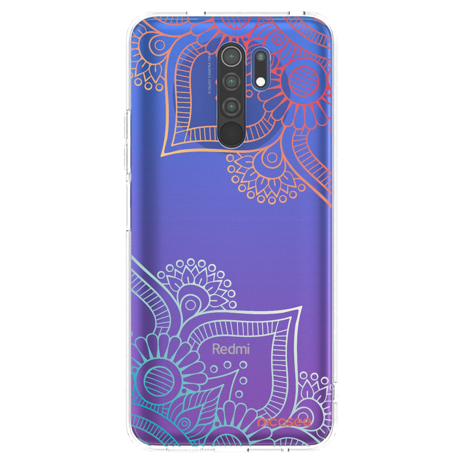 Picasee átlátszó szilikon tok az alábbi mobiltelefonokra Xiaomi Redmi 9 - Flowers pattern