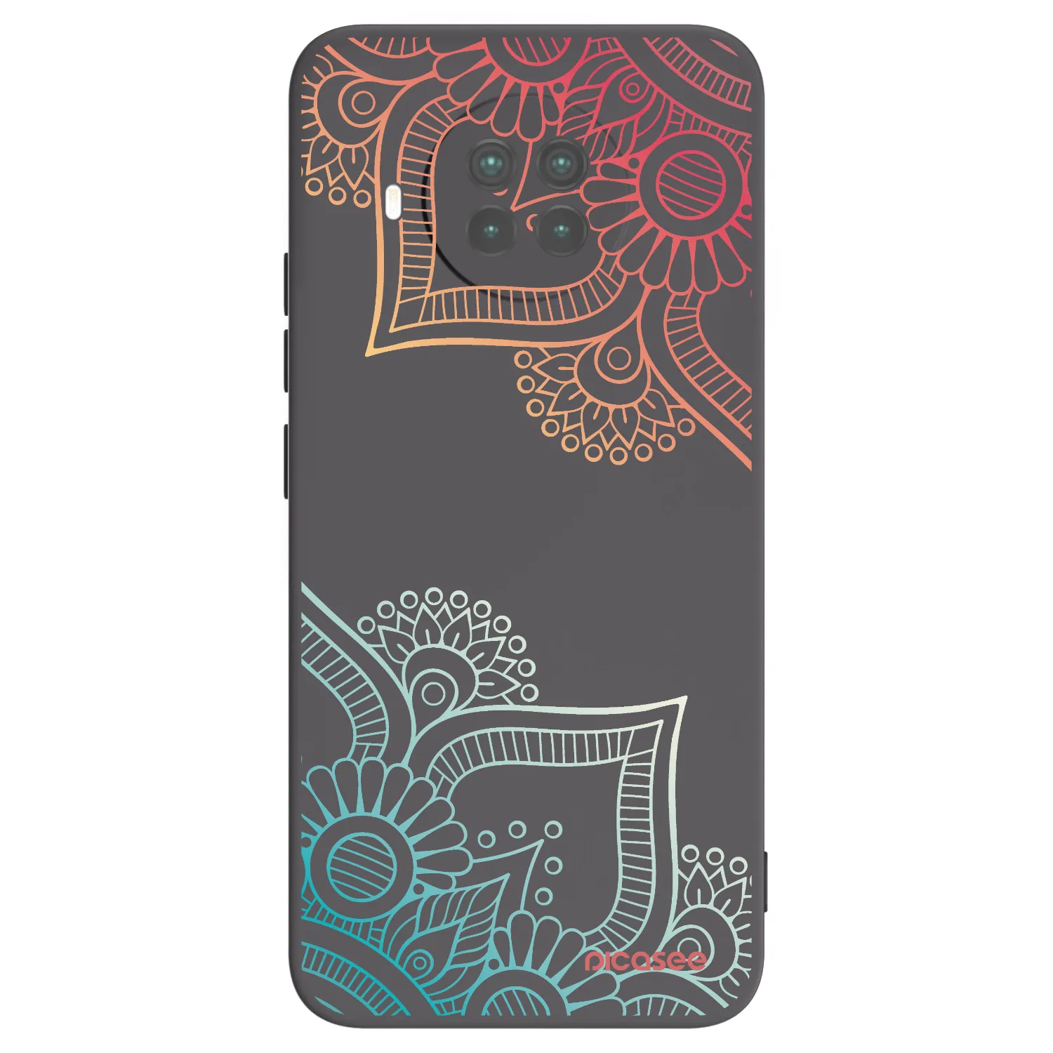 Picasee fekete szilikon tok az alábbi mobiltelefonokra Xiaomi Mi 10T Lite - Flowers pattern