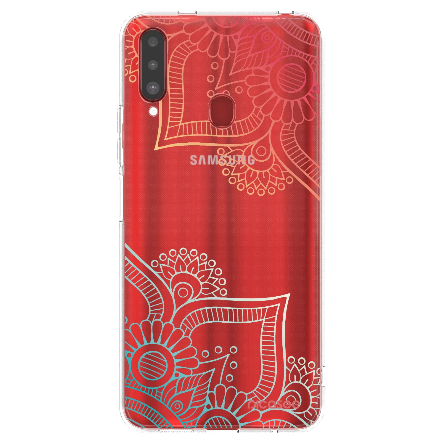 Picasee átlátszó szilikon tok az alábbi mobiltelefonokra Samsung Galaxy A20s - Flowers pattern