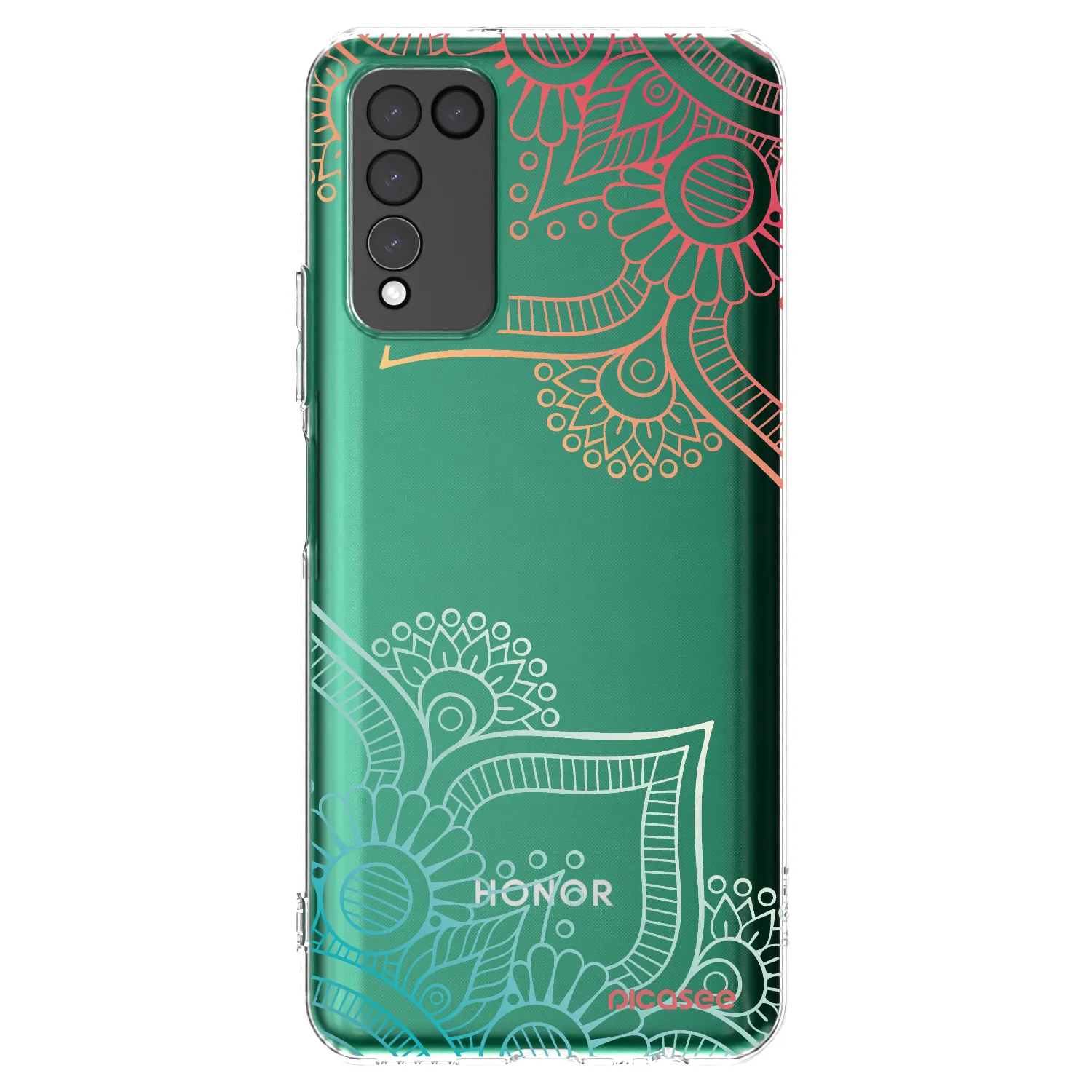 Picasee átlátszó szilikon tok az alábbi mobiltelefonokra Honor 10X Lite - Flowers pattern