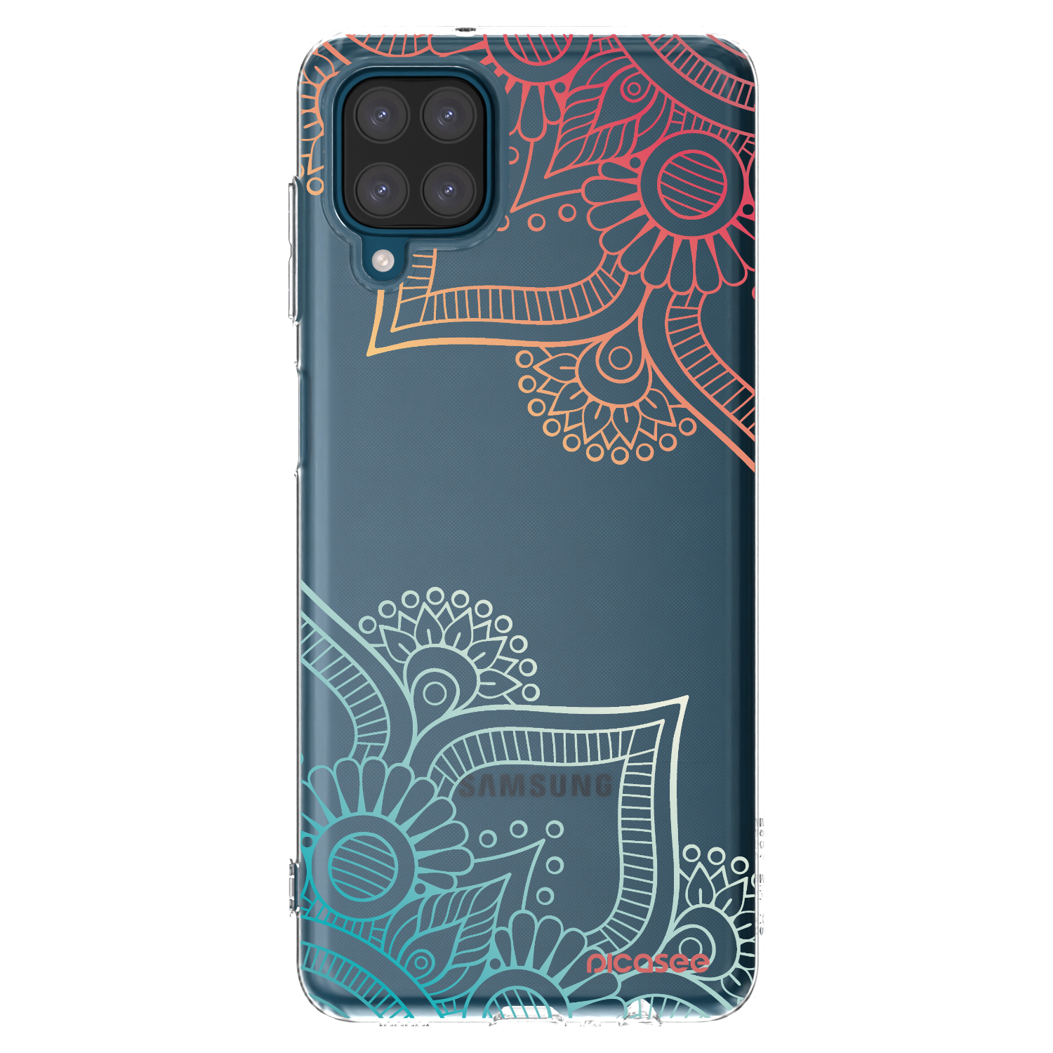 Picasee átlátszó szilikon tok az alábbi mobiltelefonokra Samsung Galaxy A12 A125F - Flowers pattern