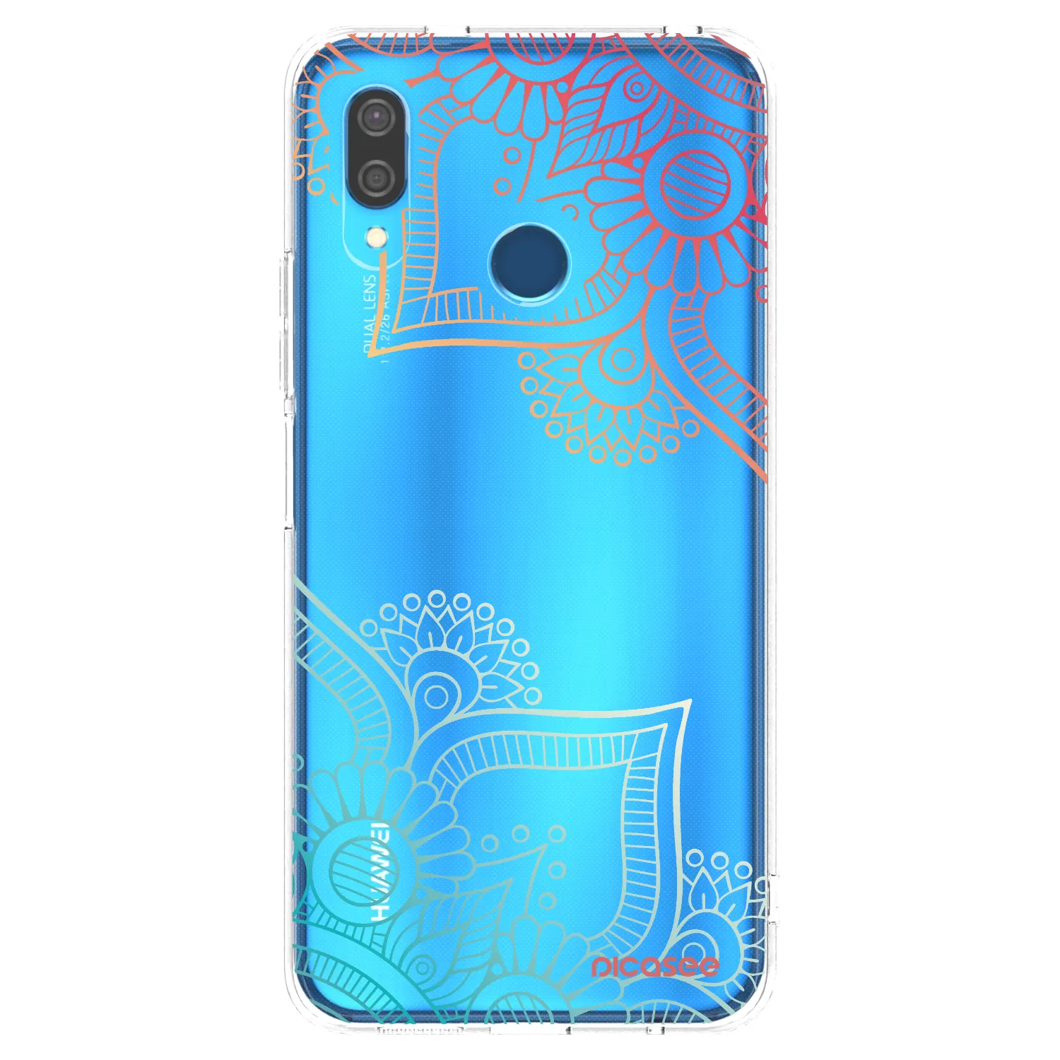 Picasee átlátszó szilikon tok az alábbi mobiltelefonokra Huawei P20 Lite - Flowers pattern