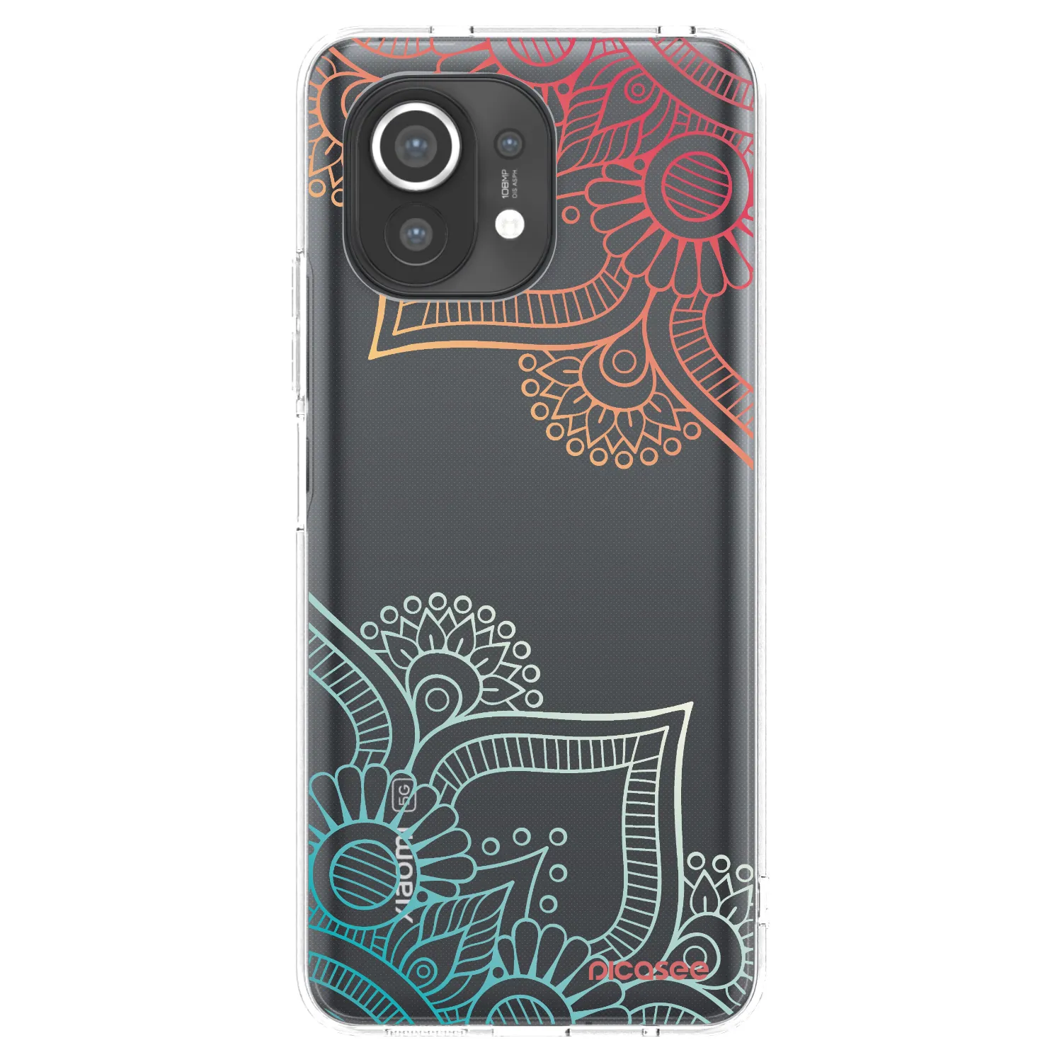 Picasee átlátszó szilikon tok az alábbi mobiltelefonokra Xiaomi Mi 11 - Flowers pattern