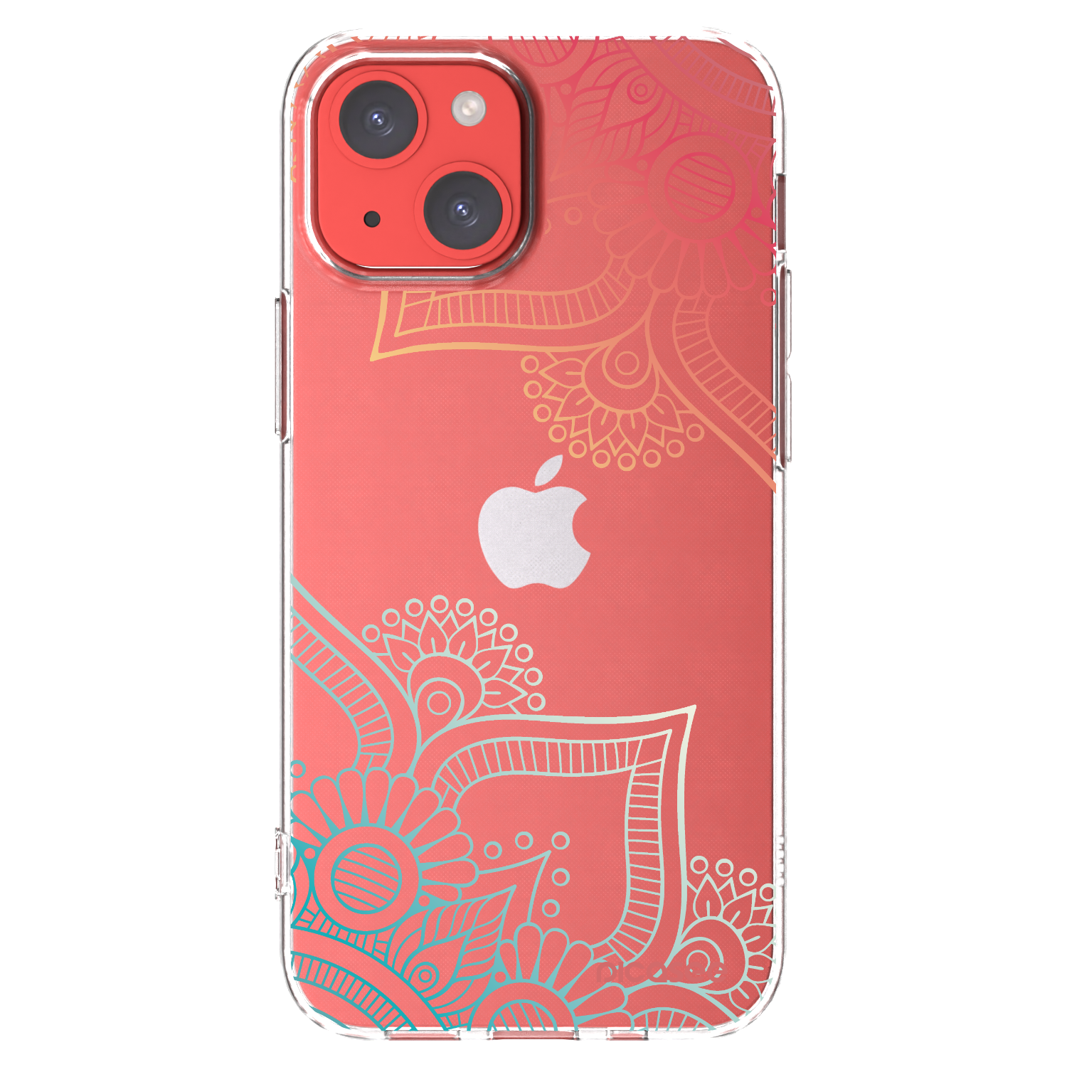 Picasee átlátszó szilikon tok az alábbi mobiltelefonokra Apple iPhone 13 mini - Flowers pattern