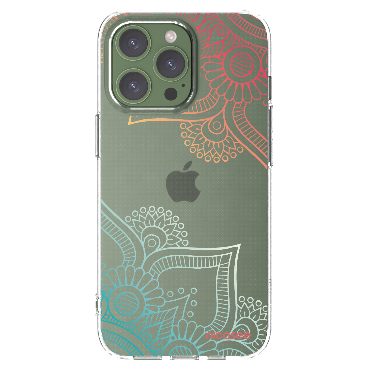 Picasee átlátszó szilikon tok az alábbi mobiltelefonokra Apple iPhone 13 Pro - Flowers pattern