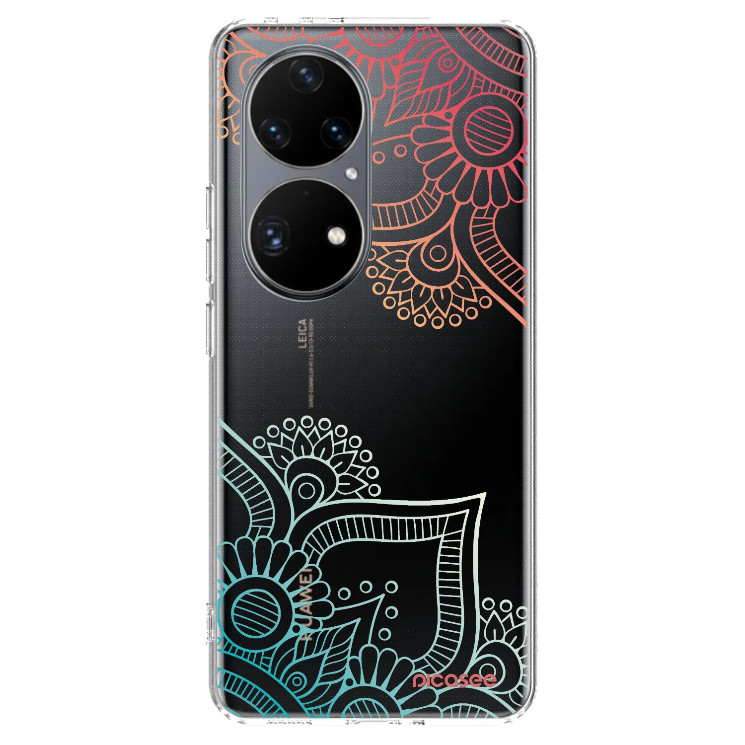 Picasee átlátszó szilikon tok az alábbi mobiltelefonokra Huawei P50 - Flowers pattern