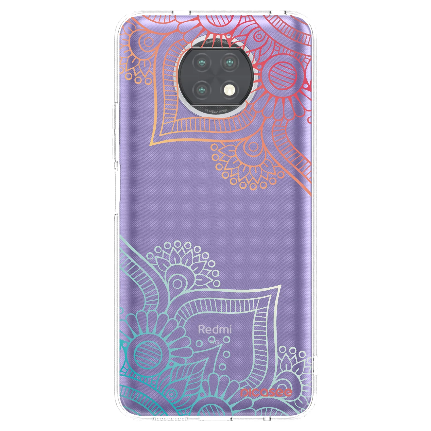 Picasee átlátszó szilikon tok az alábbi mobiltelefonokra Xiaomi Redmi Note 9T - Flowers pattern