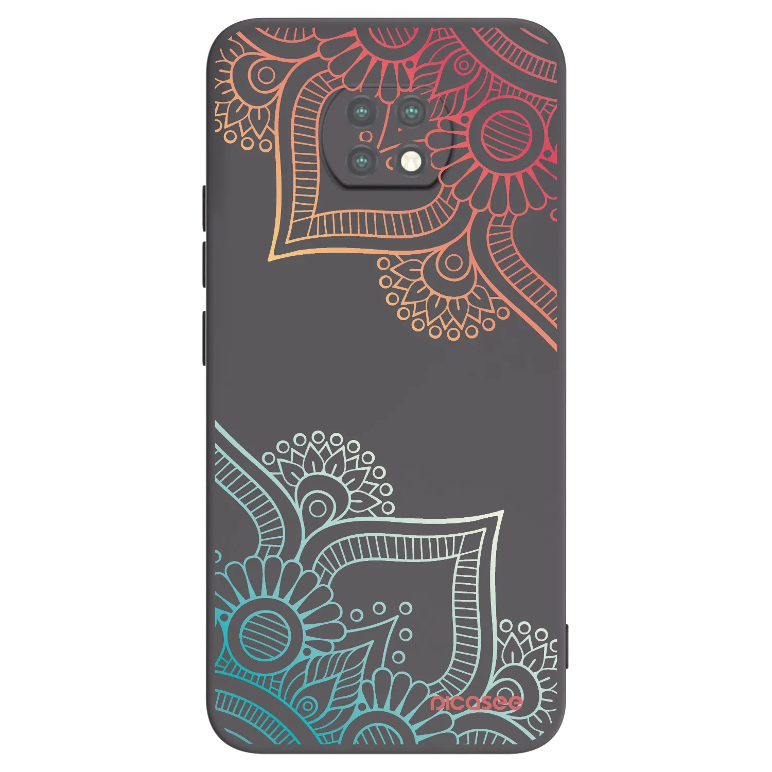 Picasee fekete szilikon tok az alábbi mobiltelefonokra Xiaomi Redmi Note 9T - Flowers pattern