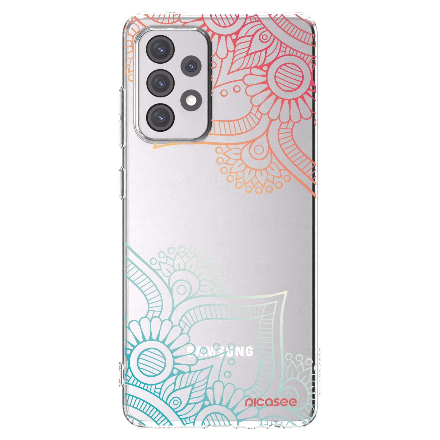 Picasee átlátszó szilikon tok az alábbi mobiltelefonokra Samsung Galaxy A52s 5G A528B - Flowers pattern