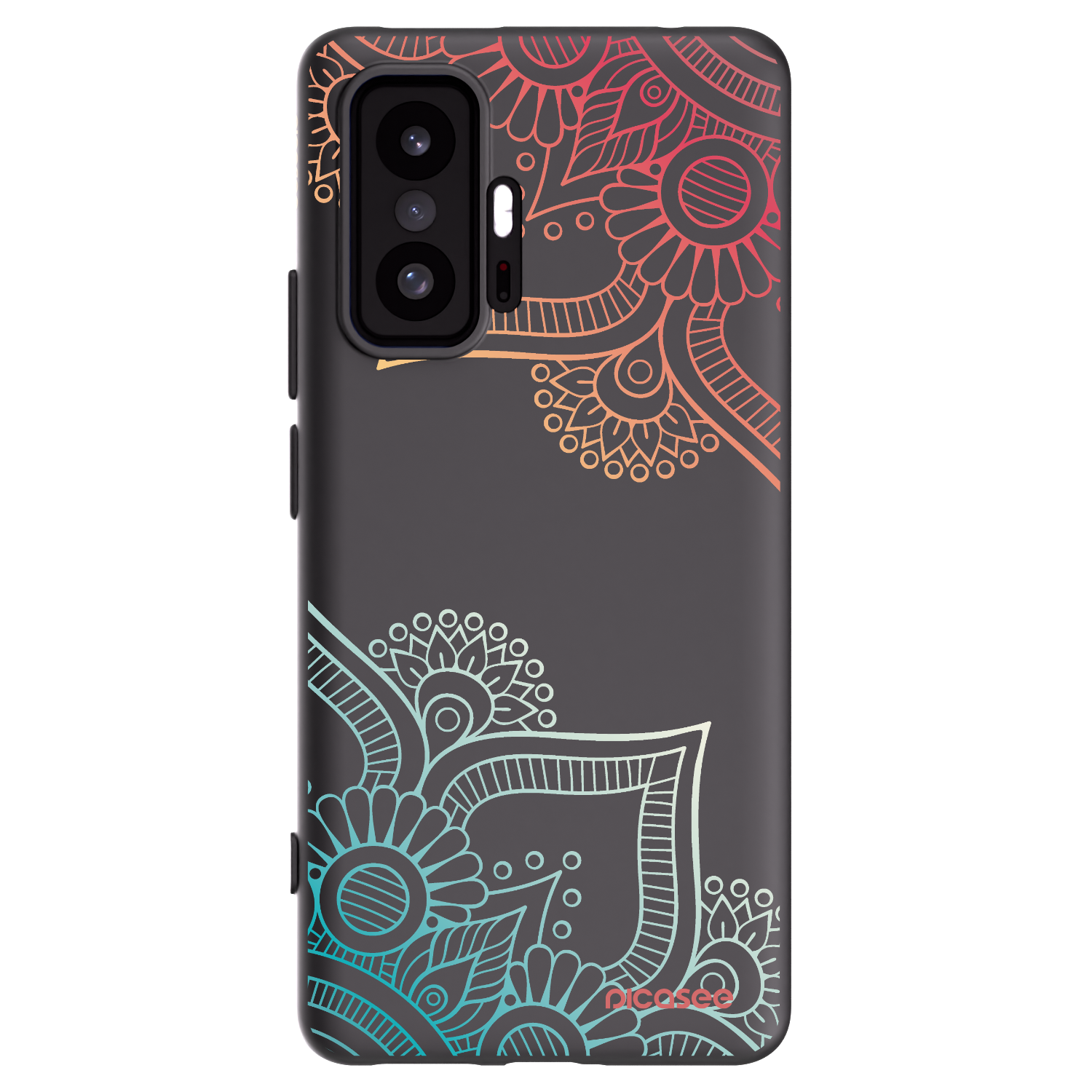 Picasee fekete szilikon tok az alábbi mobiltelefonokra Xiaomi 11T - Flowers pattern