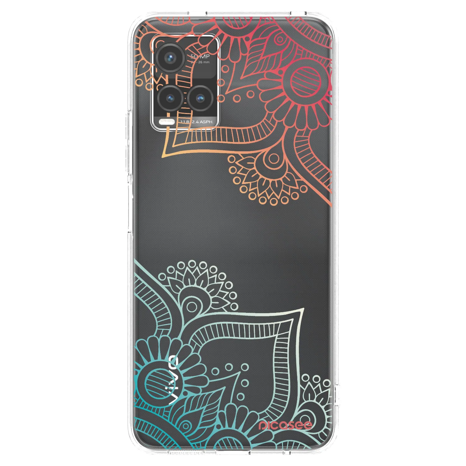Picasee átlátszó szilikon tok az alábbi mobiltelefonokra Vivo Y33s - Flowers pattern