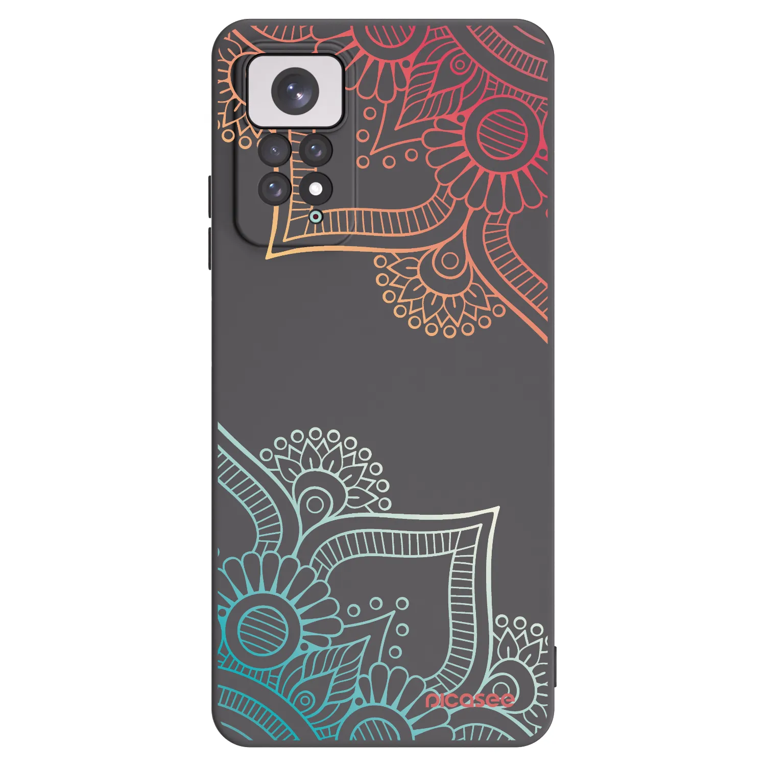 Picasee fekete szilikon tok az alábbi mobiltelefonokra Xiaomi Redmi Note 11 - Flowers pattern
