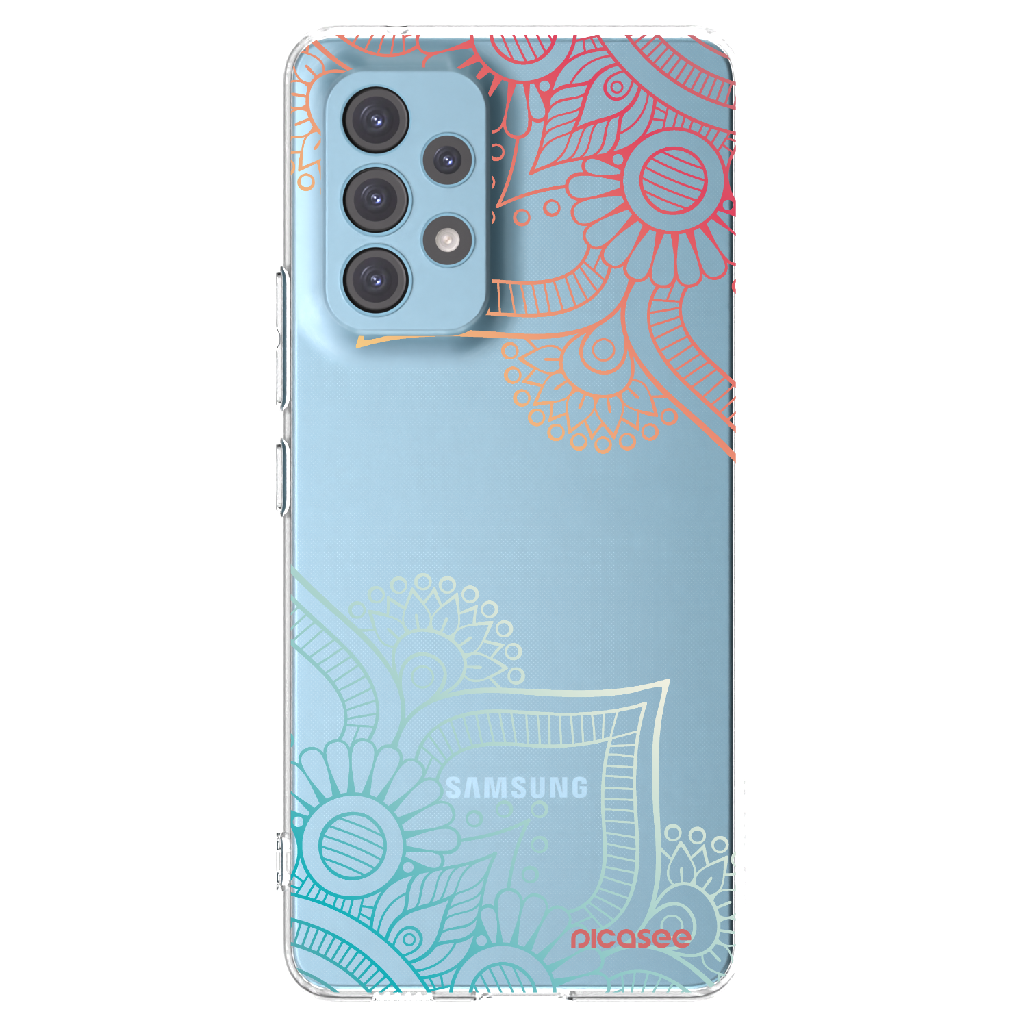 Picasee átlátszó szilikon tok az alábbi mobiltelefonokra Samsung Galaxy A53 5G A536 - Flowers pattern