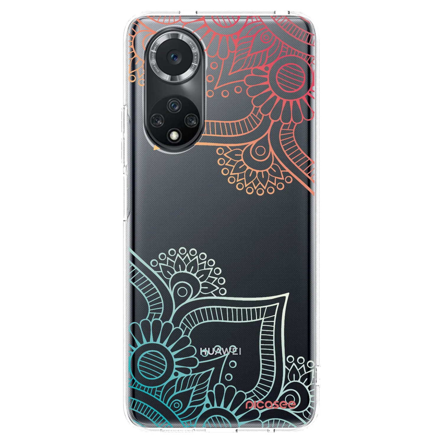 Picasee átlátszó szilikon tok az alábbi mobiltelefonokra Huawei Nova 9 SE - Flowers pattern