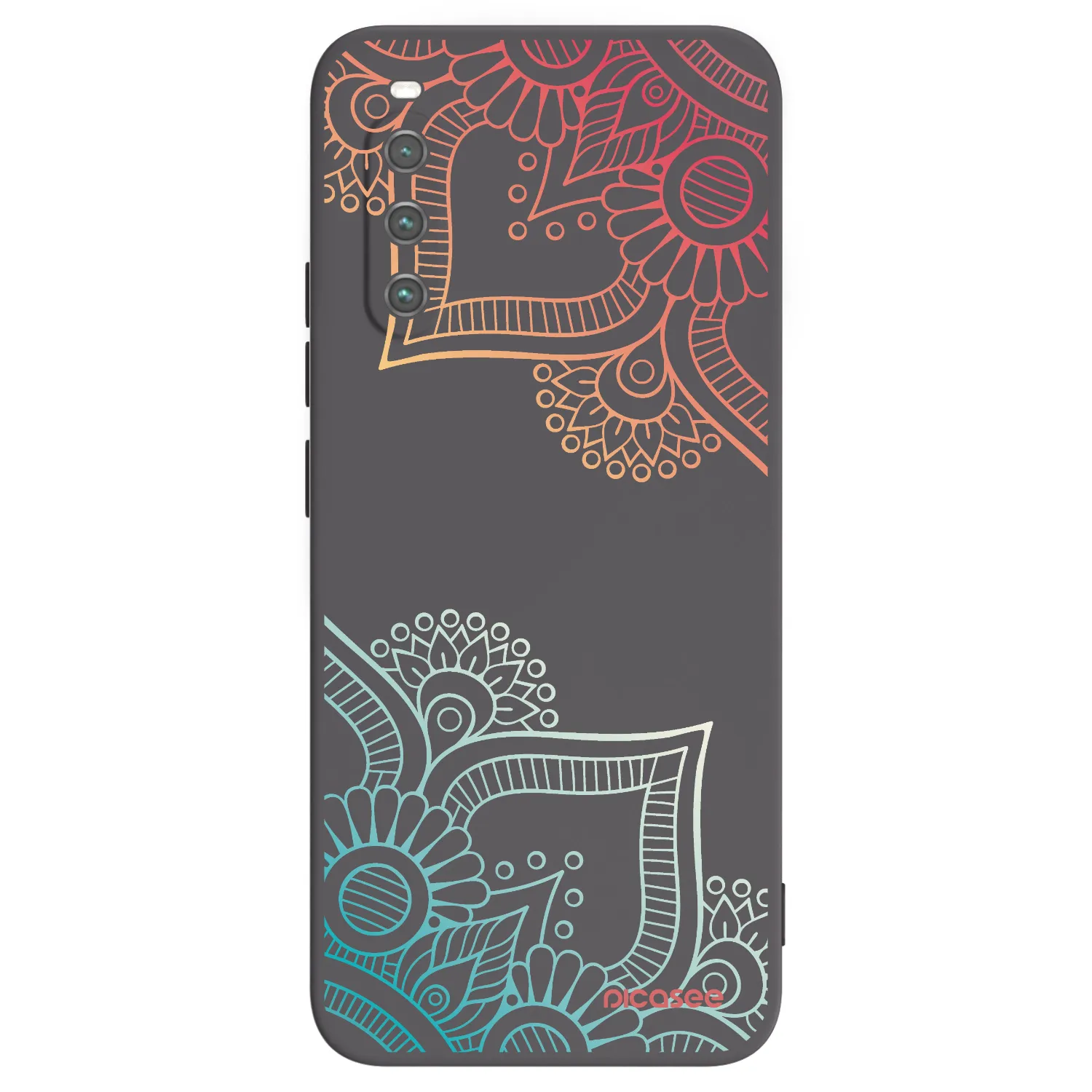 Picasee fekete szilikon tok az alábbi mobiltelefonokra Sony Xperia 10 IV 5G - Flowers pattern