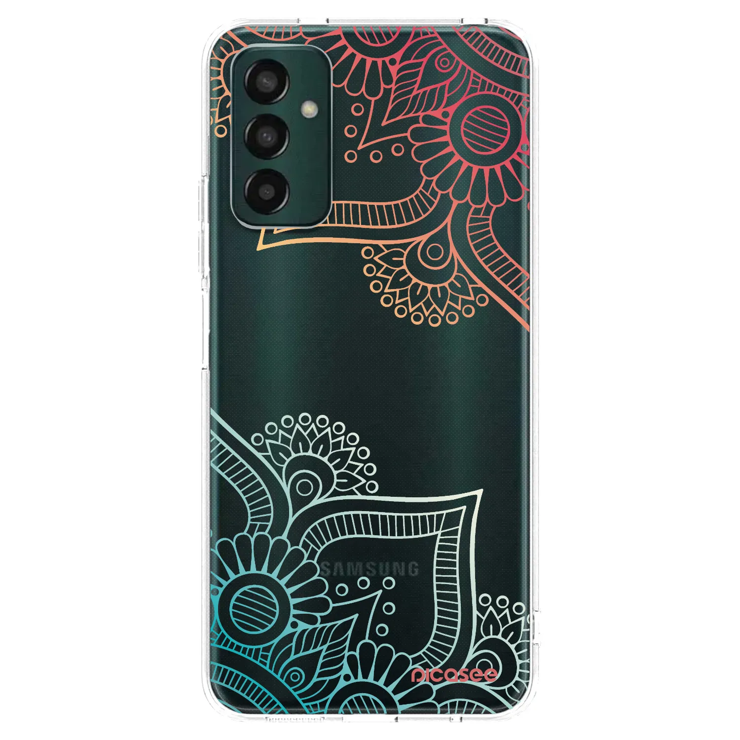 Picasee átlátszó szilikon tok az alábbi mobiltelefonokra Samsung Galaxy M13 M135F - Flowers pattern