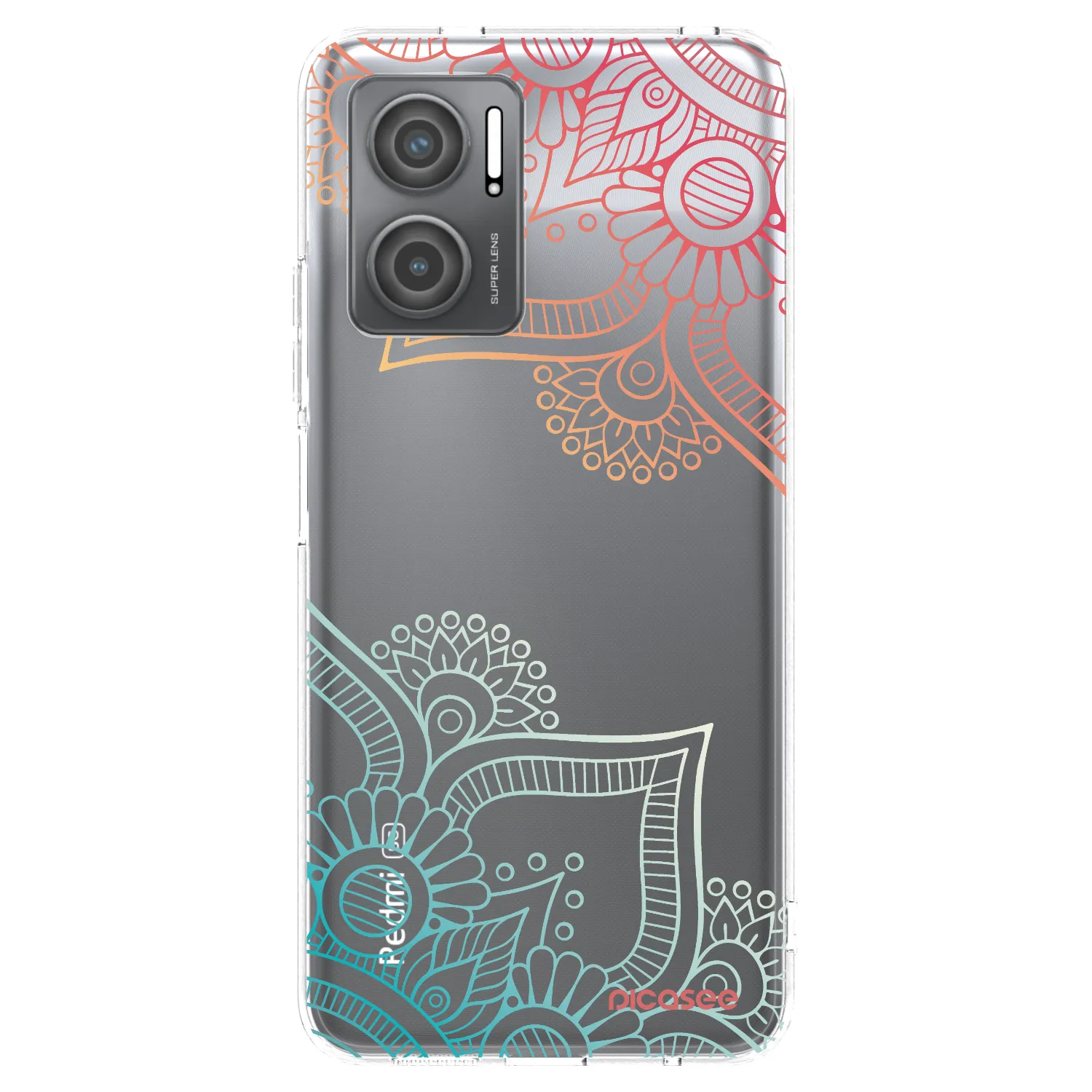 Picasee átlátszó szilikon tok az alábbi mobiltelefonokra Xiaomi Redmi 10 5G - Flowers pattern