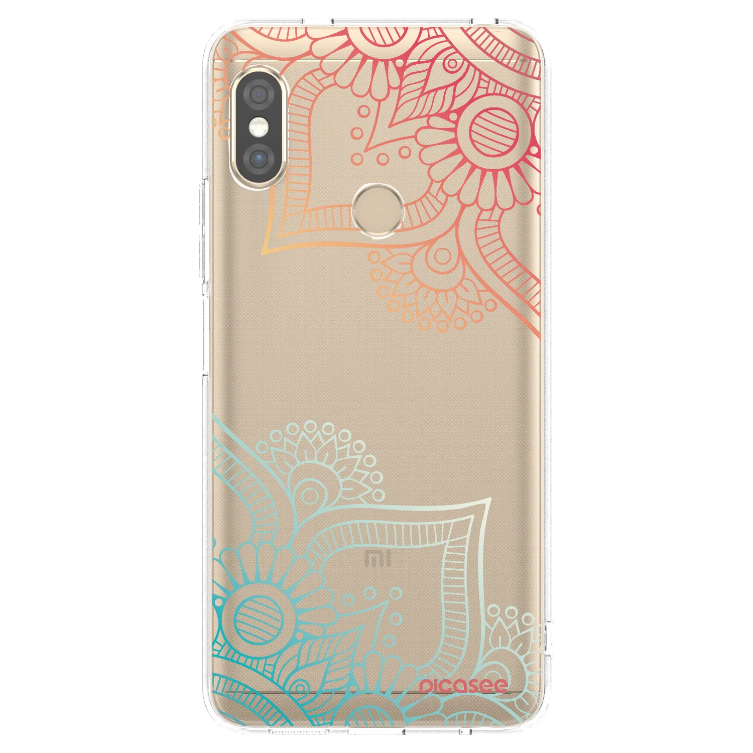 Picasee átlátszó szilikon tok az alábbi mobiltelefonokra Xiaomi Redmi Note 5 Global - Flowers pattern