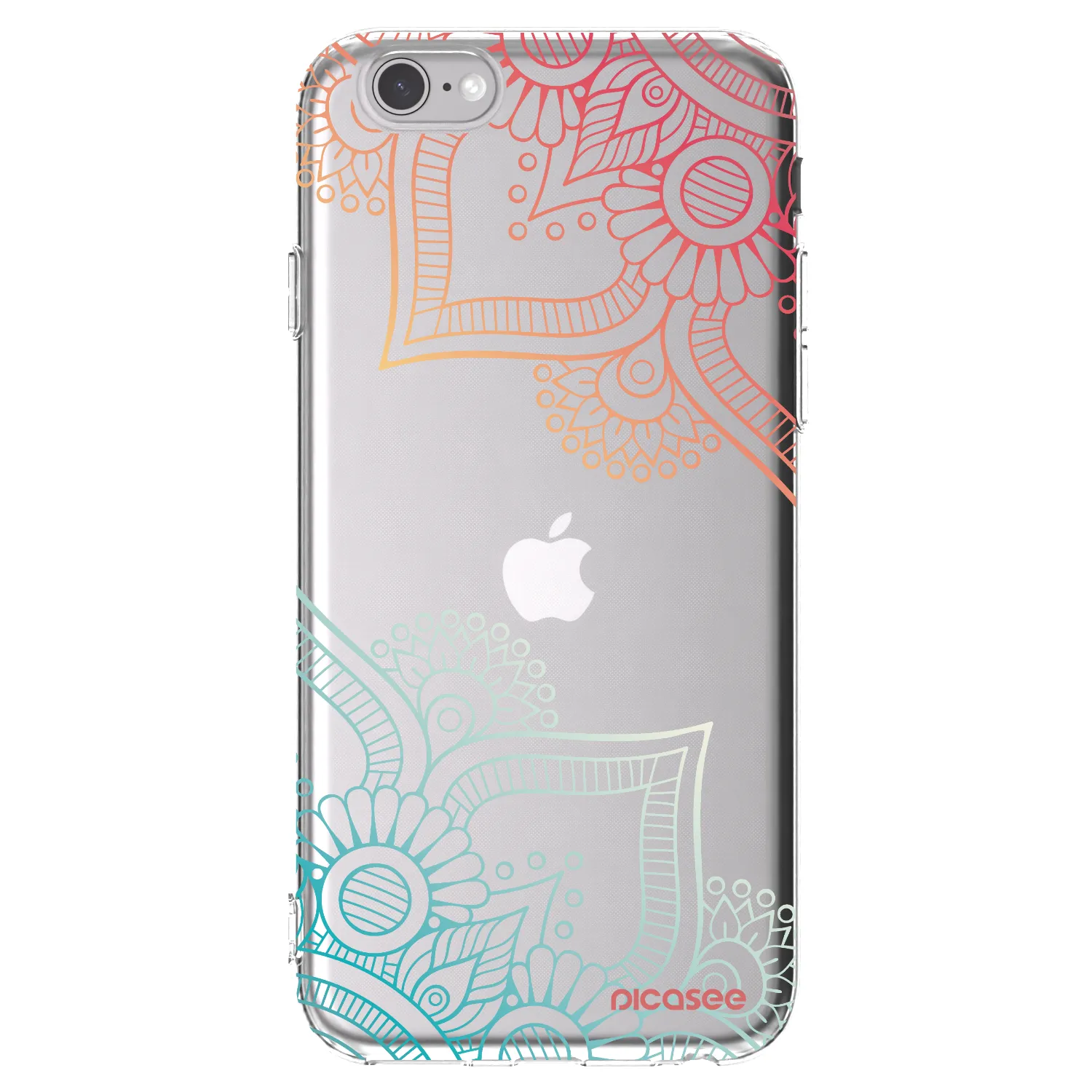 Picasee átlátszó szilikon tok az alábbi mobiltelefonokra Apple iPhone 6/6S - Flowers pattern