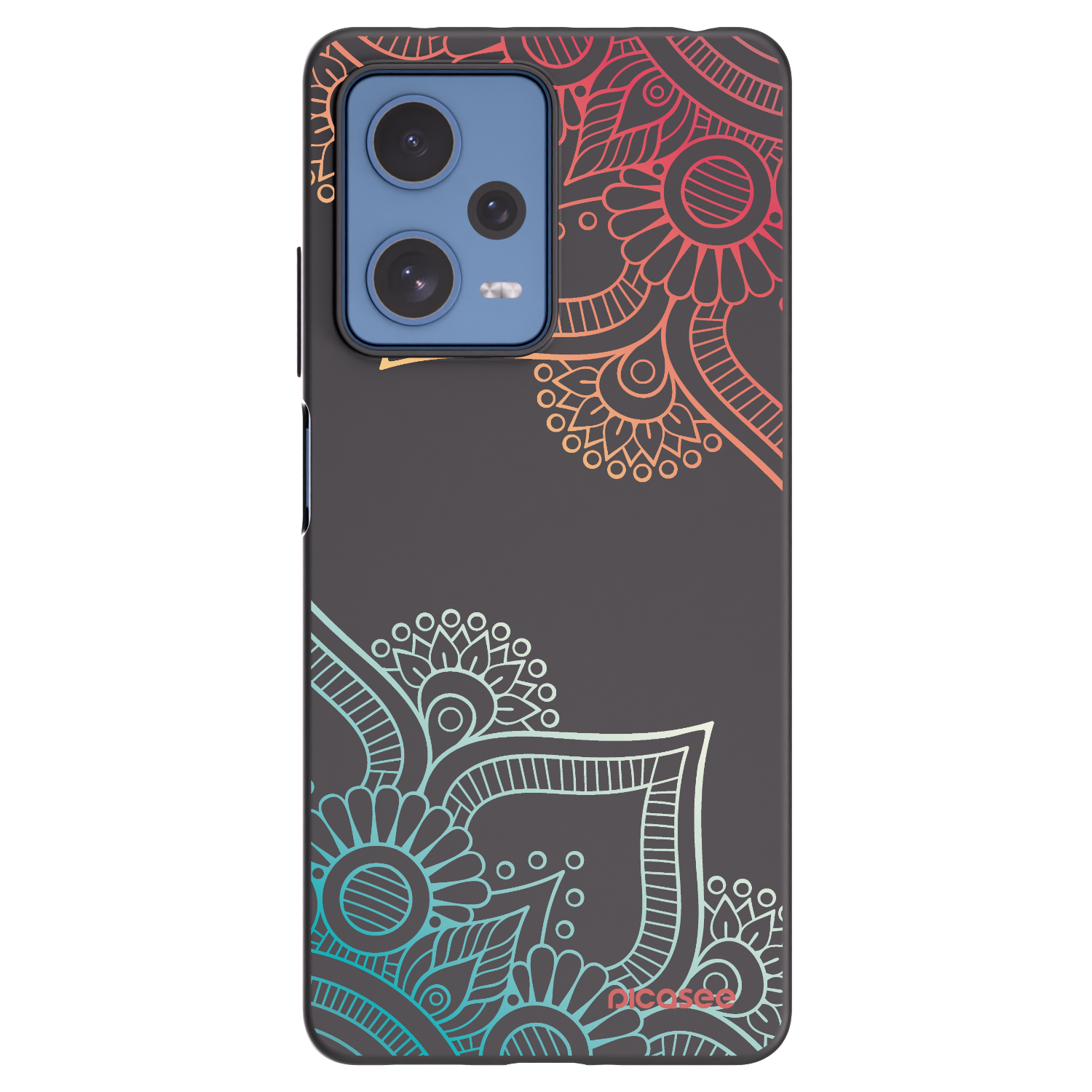 Picasee fekete szilikon tok az alábbi mobiltelefonokra Xiaomi Redmi Note 12 Pro 5G - Flowers pattern