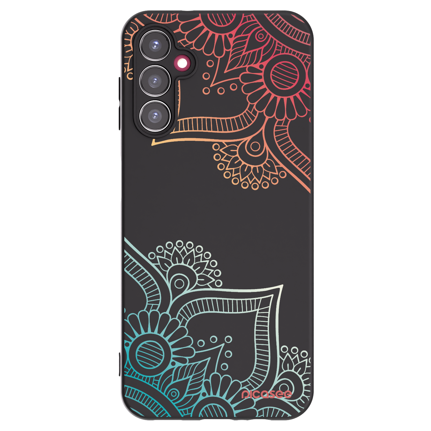 Picasee fekete szilikon tok az alábbi mobiltelefonokra Samsung Galaxy A14 5G A146P - Flowers pattern