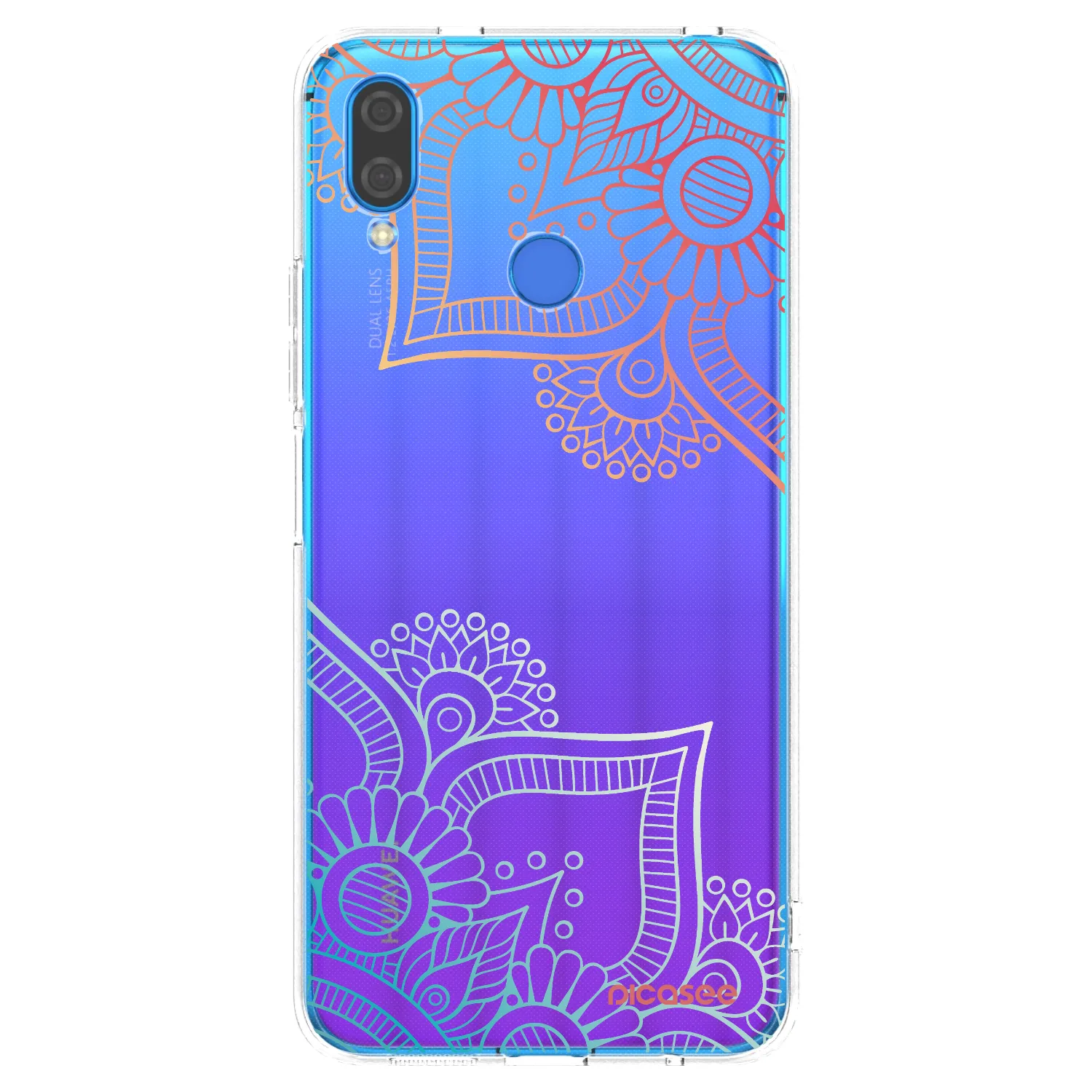 Picasee átlátszó szilikon tok az alábbi mobiltelefonokra Huawei Nova 3i - Flowers pattern