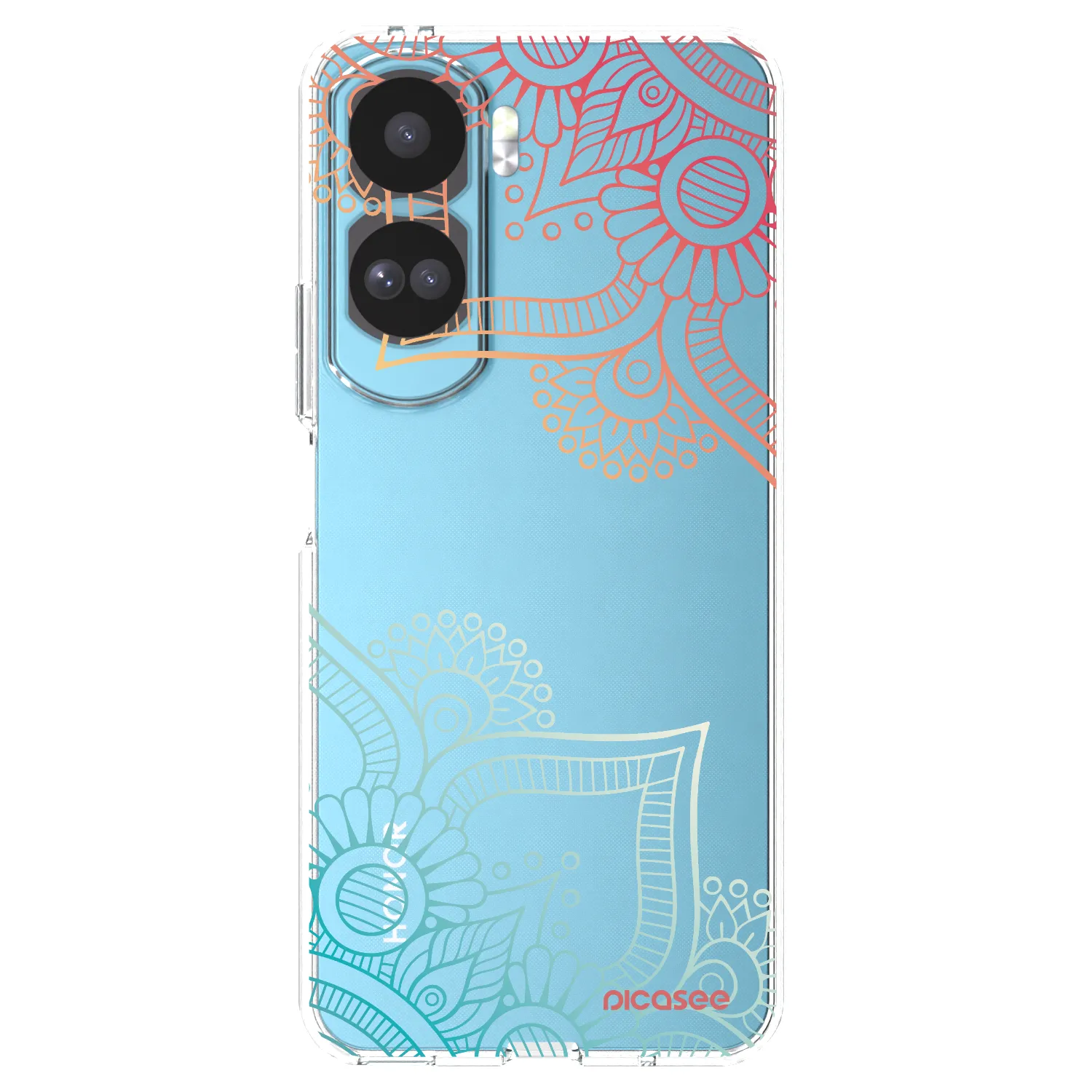 Picasee átlátszó szilikon tok az alábbi mobiltelefonokra Honor 90 Lite 5G - Flowers pattern