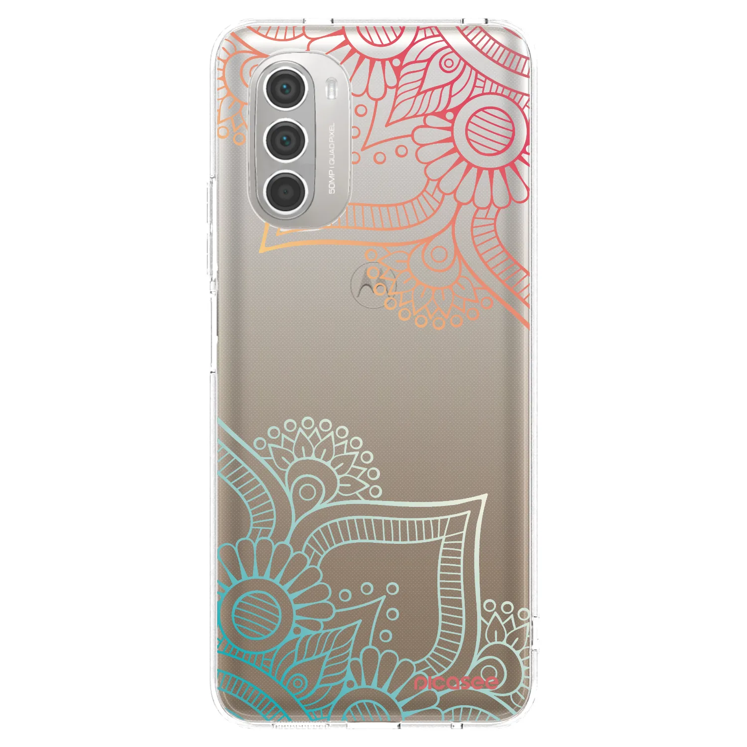 Picasee átlátszó szilikon tok az alábbi mobiltelefonokra Motorola Moto G51 - Flowers pattern