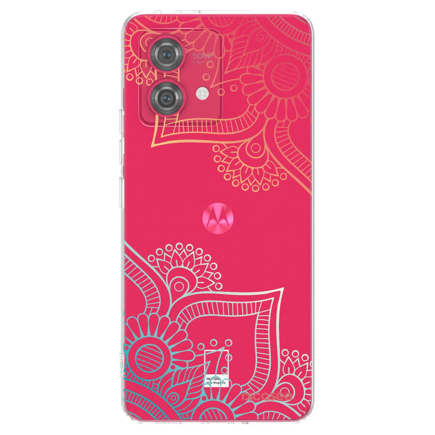 Picasee átlátszó szilikon tok az alábbi mobiltelefonokra Motorola Moto G84 5G - Flowers pattern