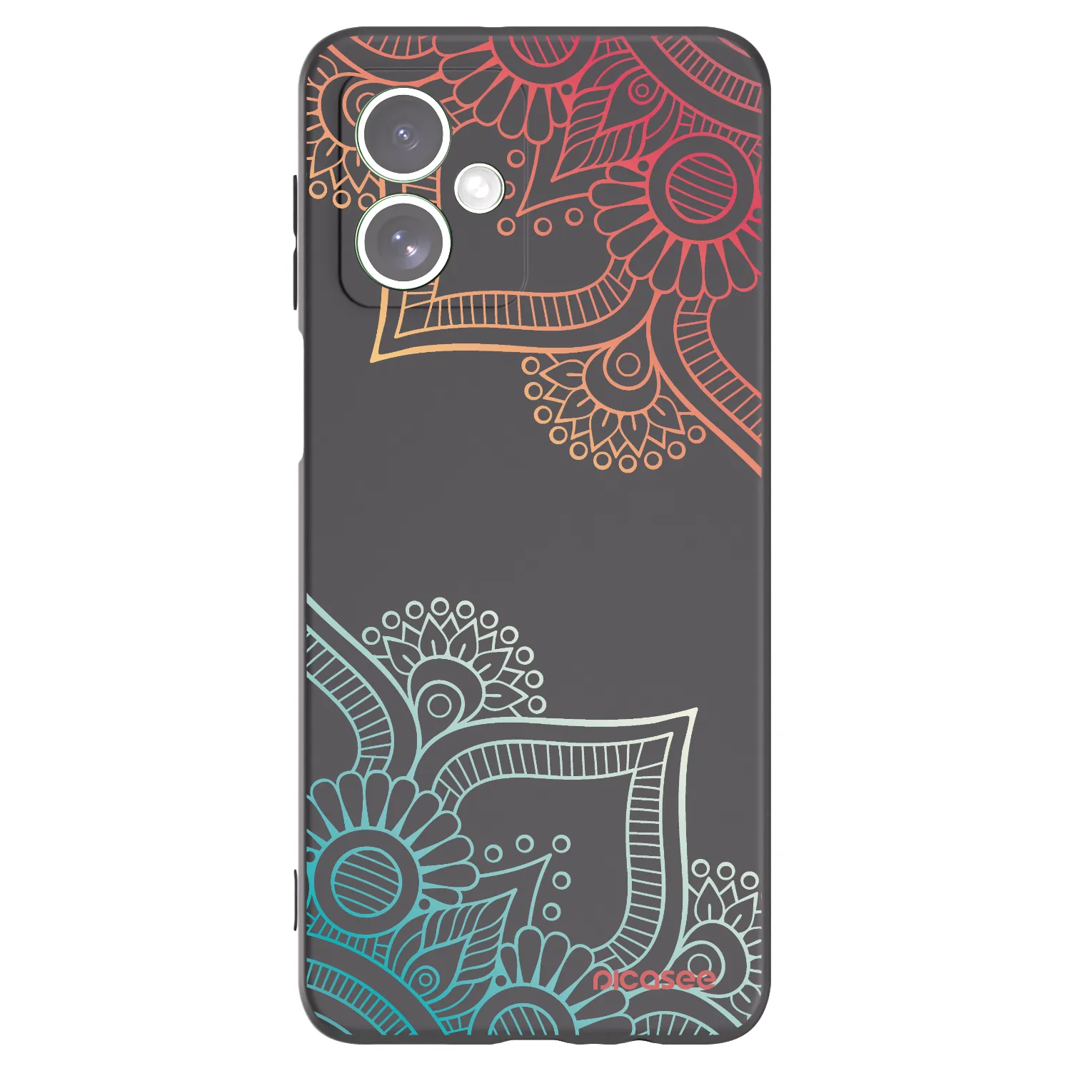 Picasee fekete szilikon tok az alábbi mobiltelefonokra Motorola Moto G54 5G - Flowers pattern