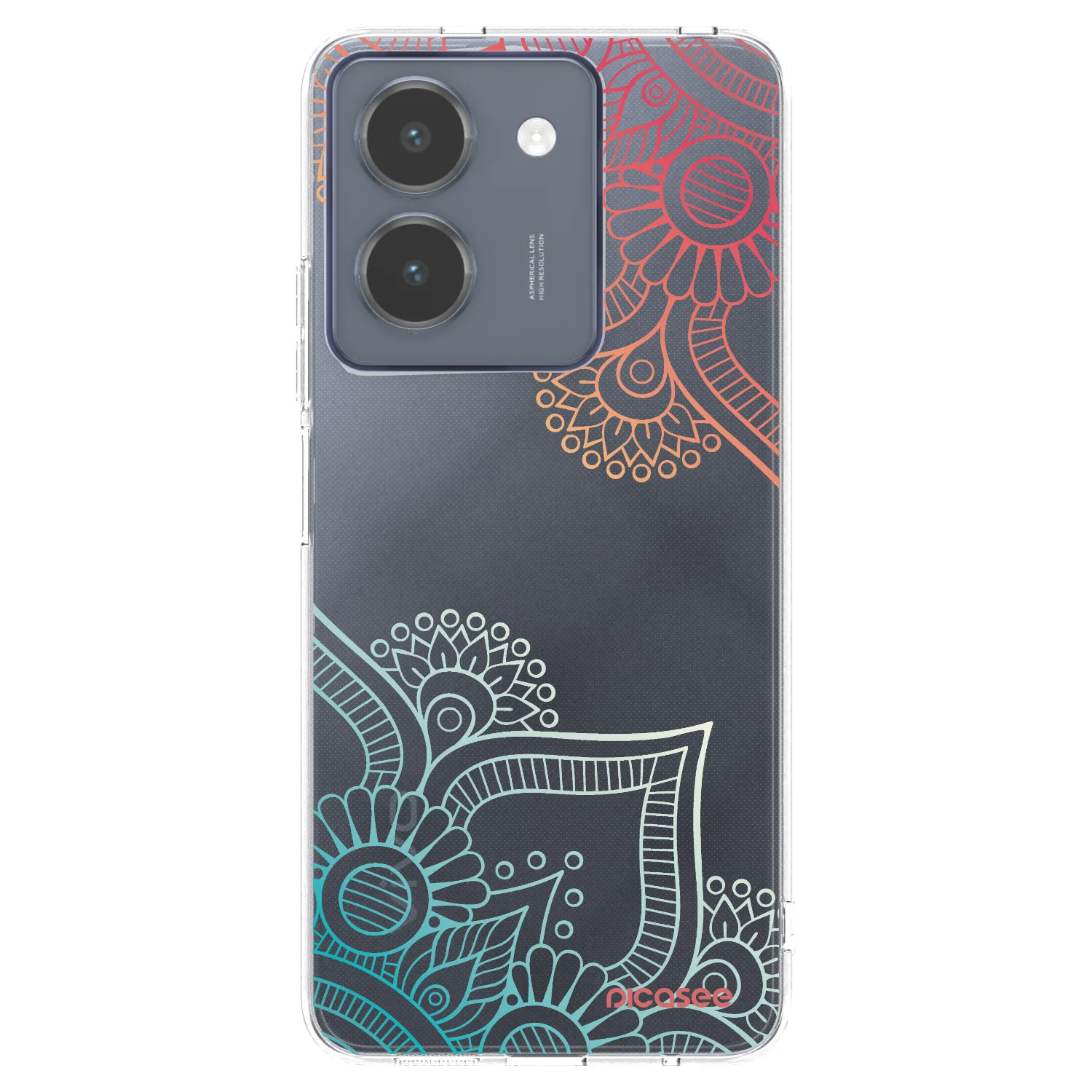 Picasee átlátszó szilikon tok az alábbi mobiltelefonokra Vivo Y36 4G - Flowers pattern