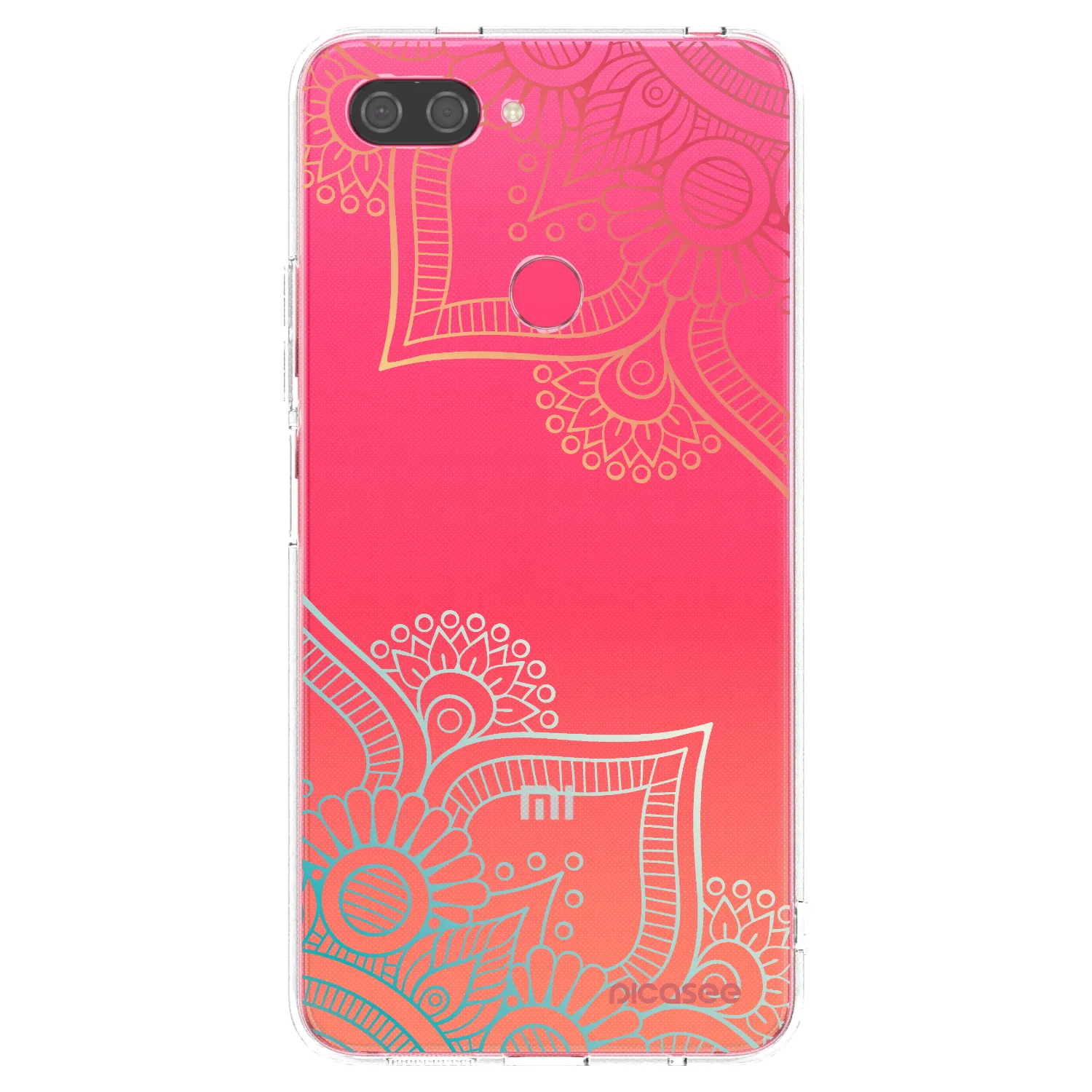 Picasee átlátszó szilikon tok az alábbi mobiltelefonokra Xiaomi Mi 8 Lite - Flowers pattern
