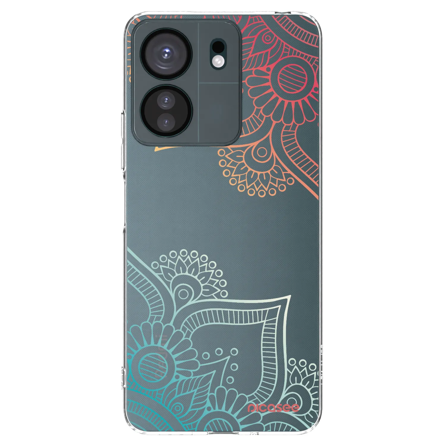 Picasee átlátszó szilikon tok az alábbi mobiltelefonokra Xiaomi Redmi 13C 4G - Flowers pattern