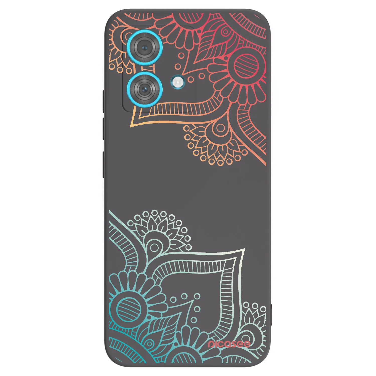 Picasee fekete szilikon tok az alábbi mobiltelefonokra Motorola Edge 40 Neo - Flowers pattern