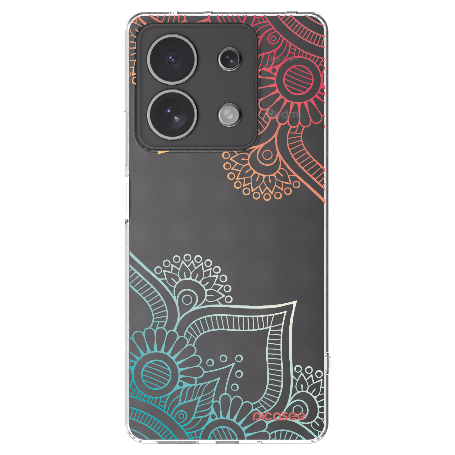 Picasee átlátszó szilikon tok az alábbi mobiltelefonokra Xiaomi Redmi Note 13 4G - Flowers pattern
