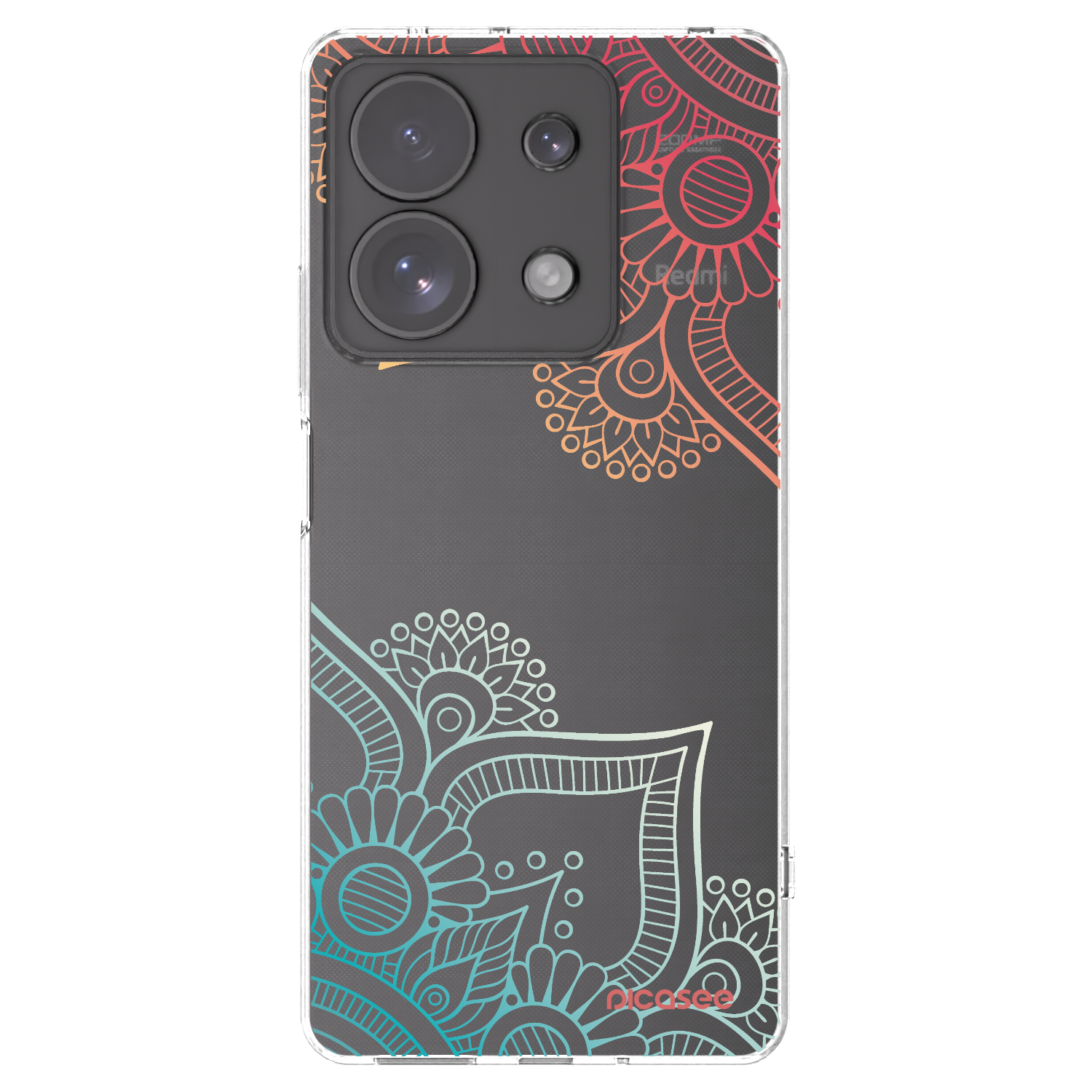 Picasee átlátszó szilikon tok az alábbi mobiltelefonokra Xiaomi Redmi Note 13 Pro 4G - Flowers pattern