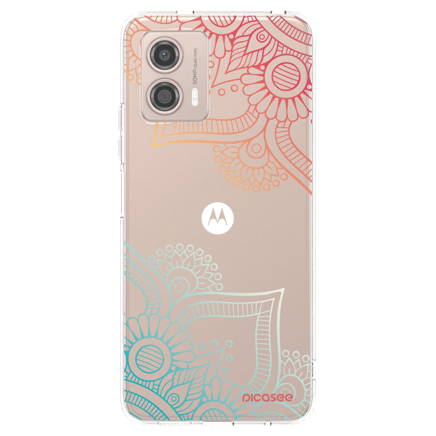 Picasee átlátszó szilikon tok az alábbi mobiltelefonokra Motorola Moto G53 5G - Flowers pattern