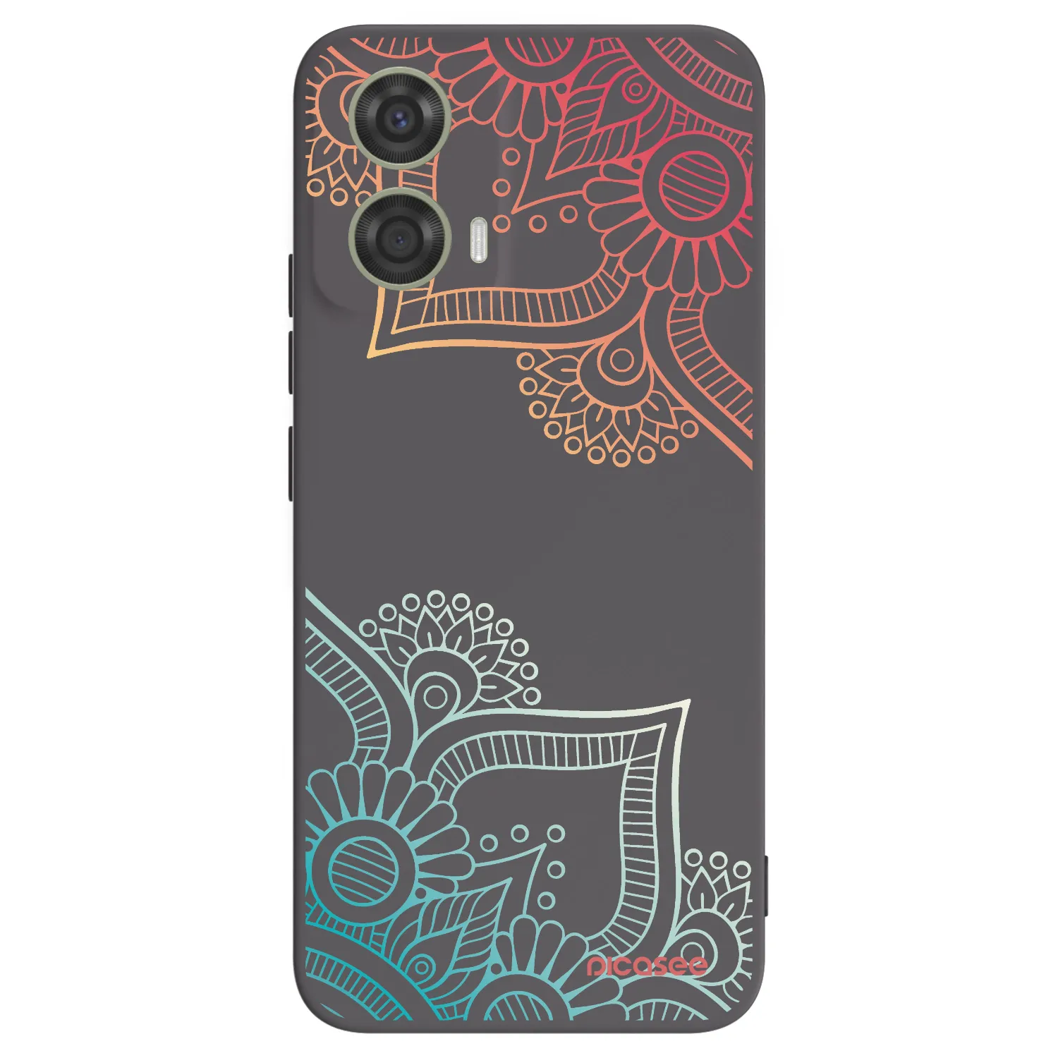 Picasee fekete szilikon tok az alábbi mobiltelefonokra Motorola Moto G24 - Flowers pattern