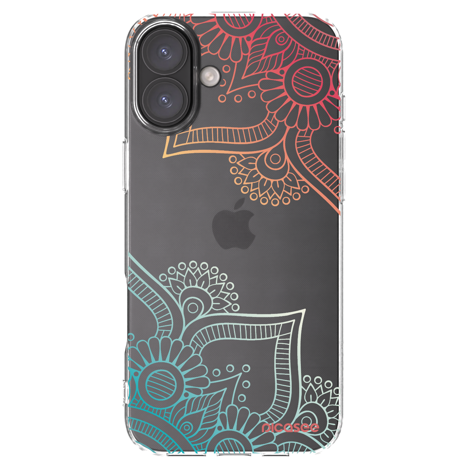 Picasee átlátszó szilikon tok az alábbi mobiltelefonokra Apple iPhone 16 Plus - Flowers pattern