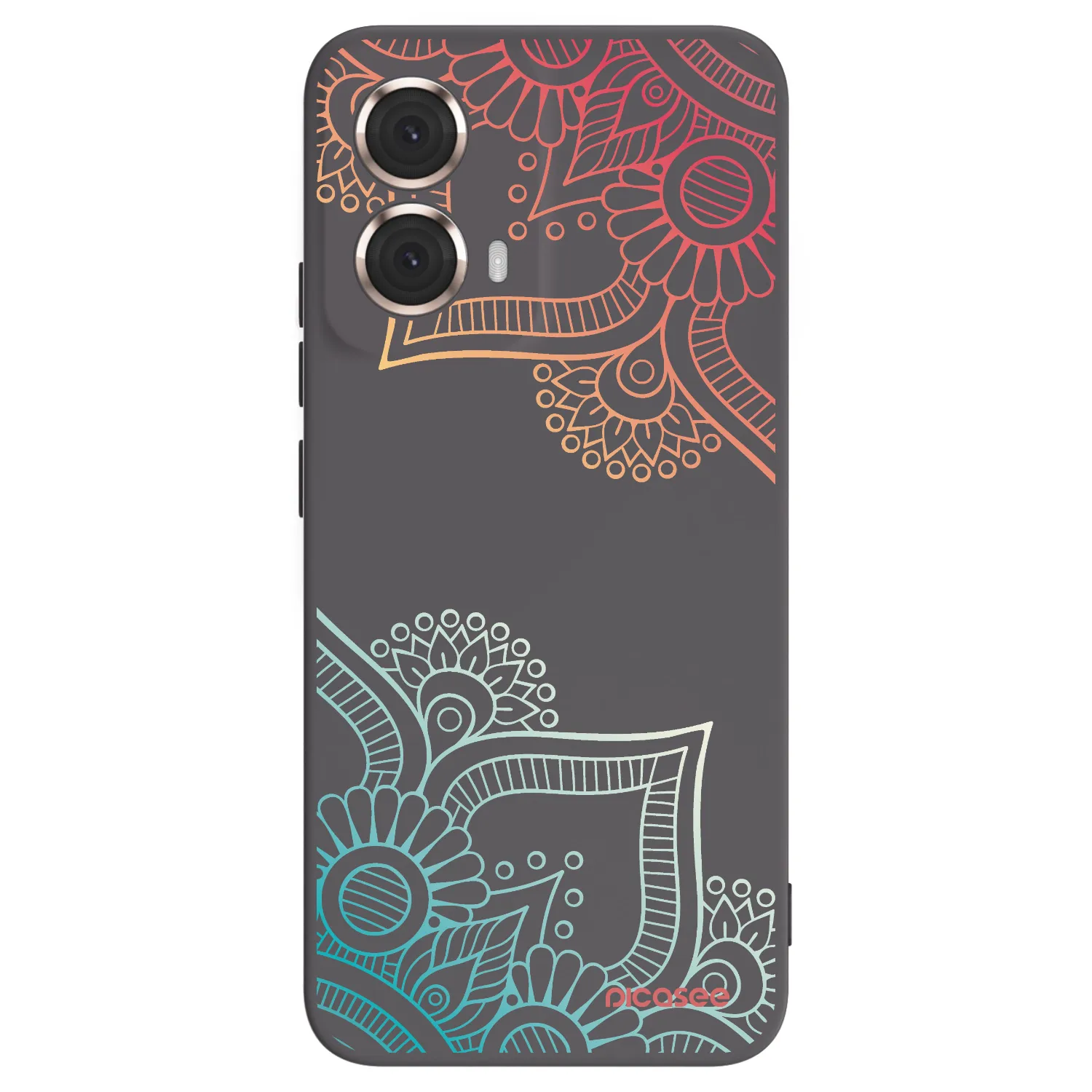 Picasee fekete szilikon tok az alábbi mobiltelefonokra Motorola Moto G85 - Flowers pattern