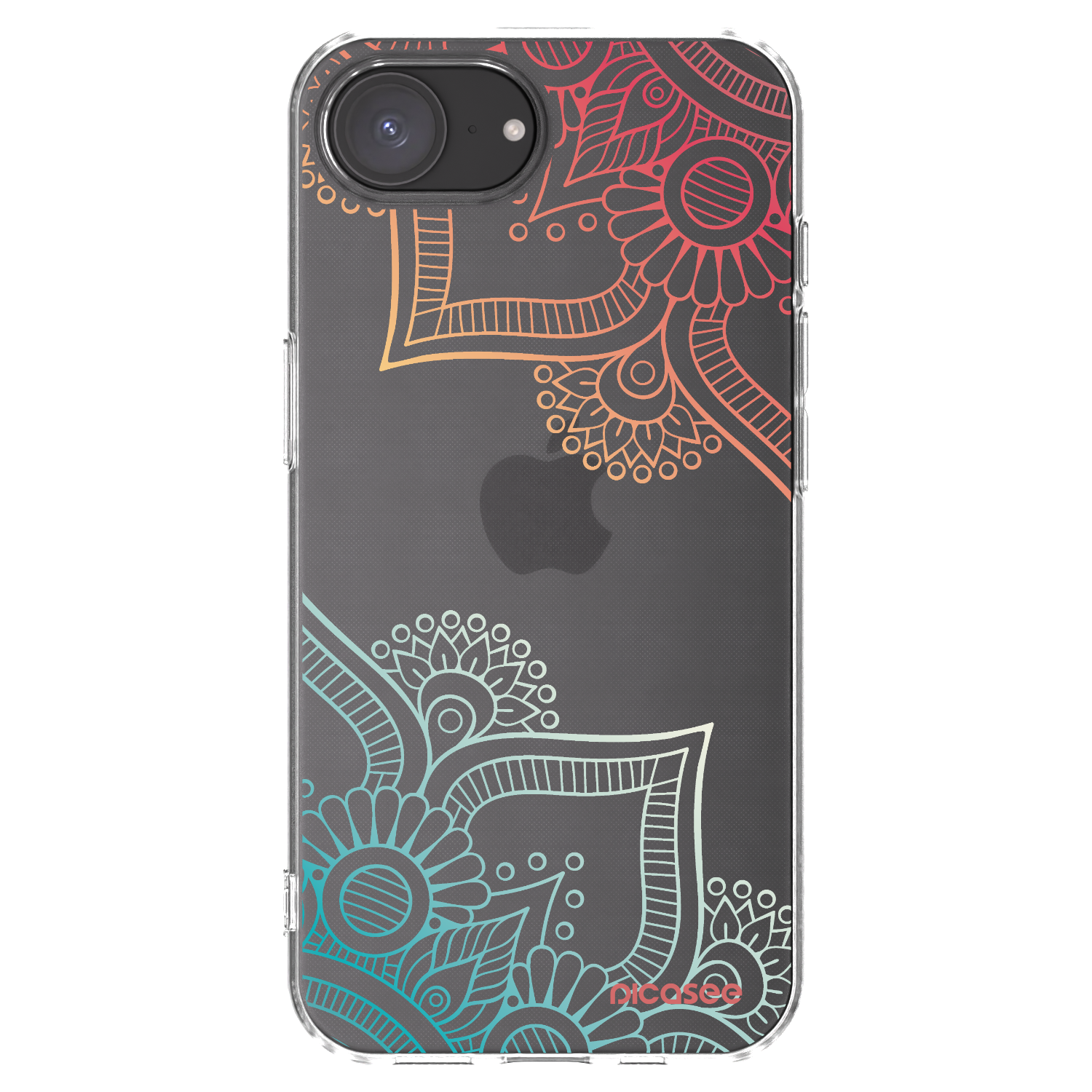 Picasee átlátszó szilikon tok az alábbi mobiltelefonokra Apple iPhone 16e - Flowers pattern