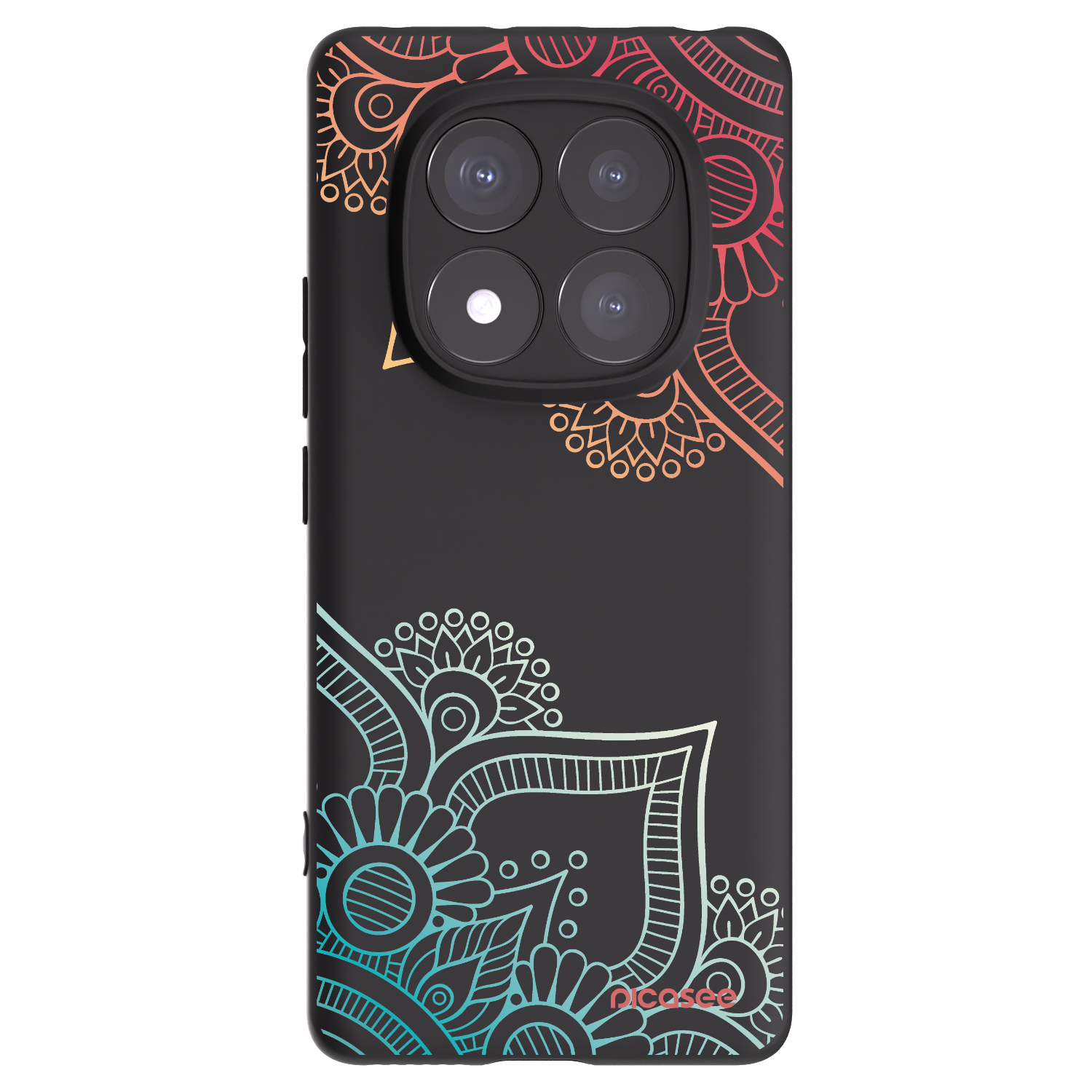 Picasee fekete szilikon tok az alábbi mobiltelefonokra Xiaomi Redmi Note 14 Pro 5G - Flowers pattern