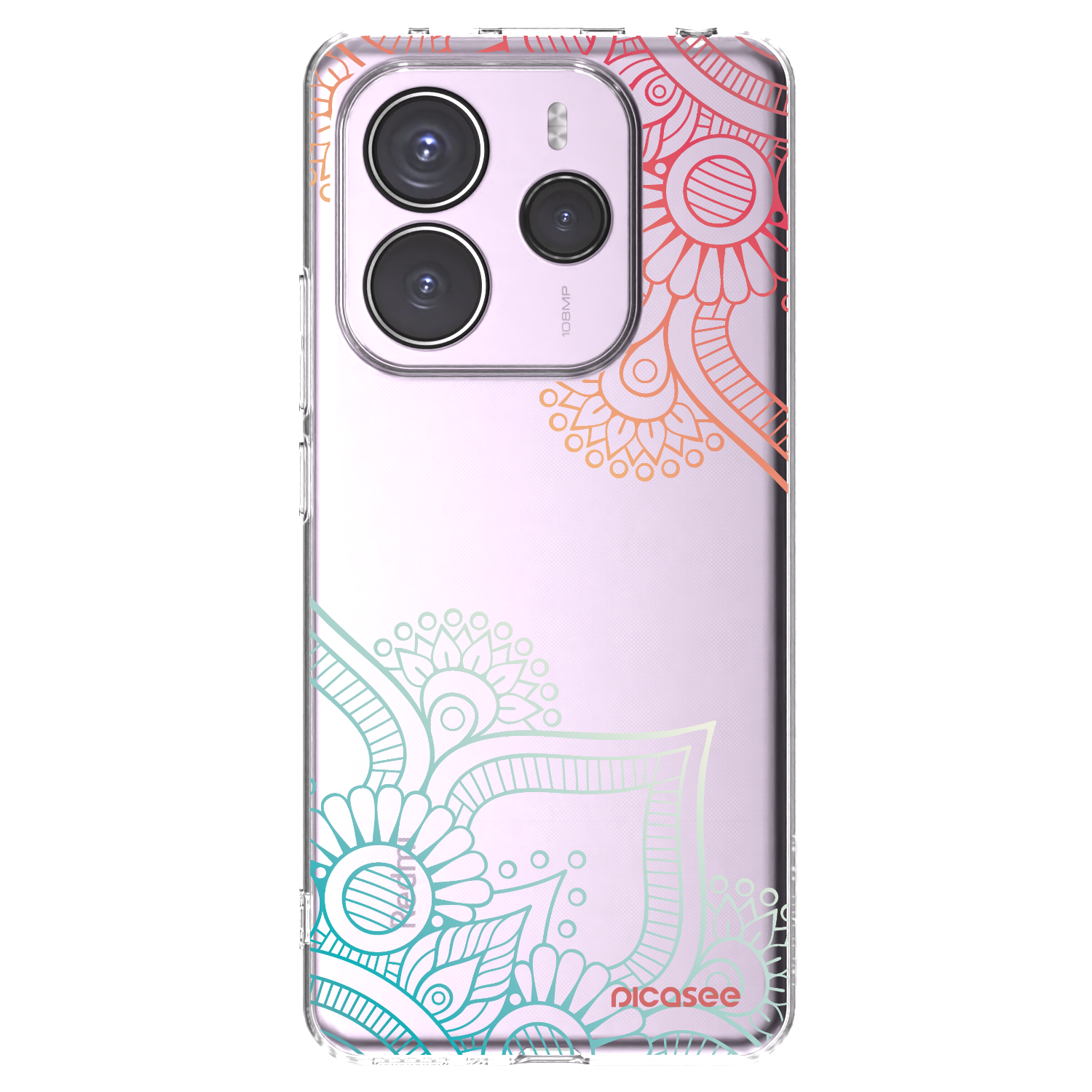Picasee átlátszó szilikon tok az alábbi mobiltelefonokra Xiaomi Redmi Note 14 5G - Flowers pattern