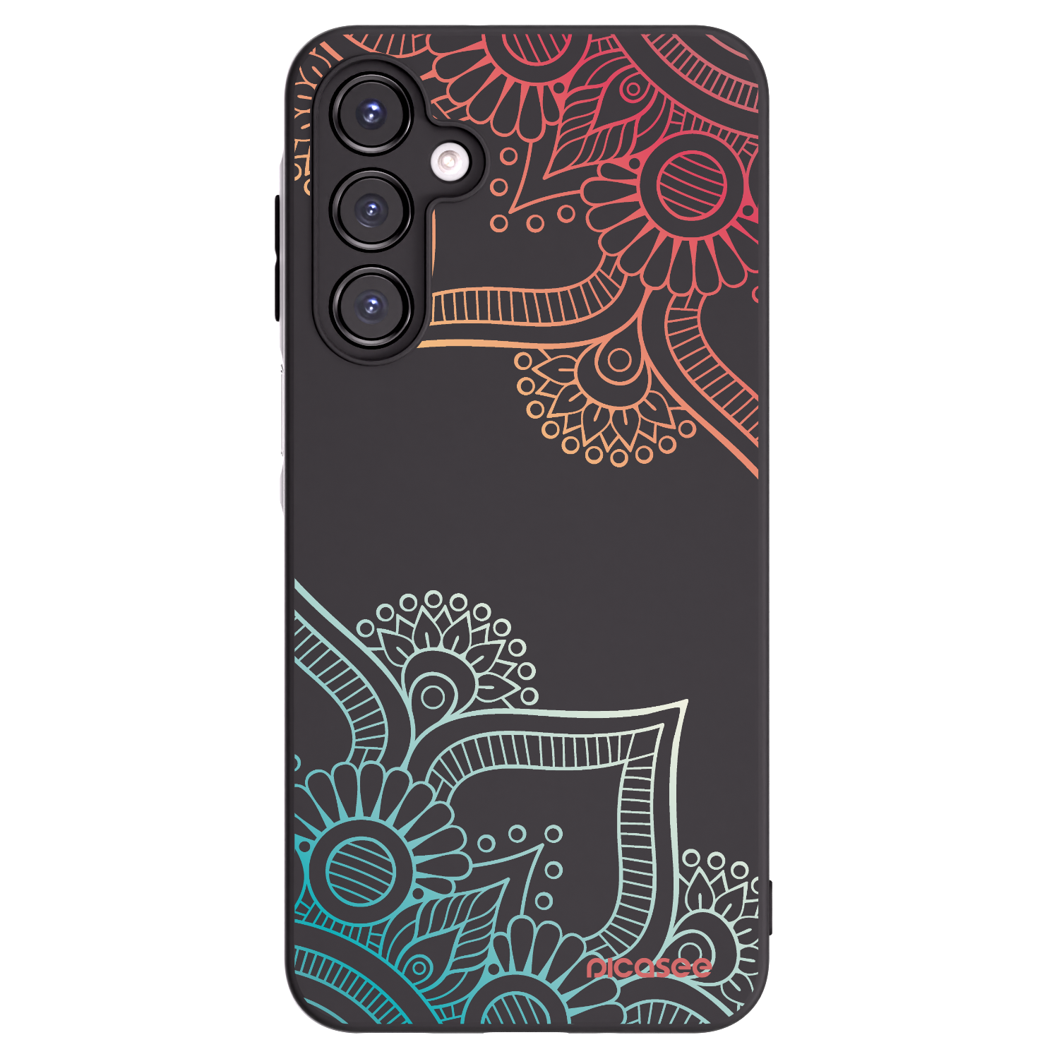 Picasee fekete szilikon tok az alábbi mobiltelefonokra Samsung Galaxy A16 5G - Flowers pattern