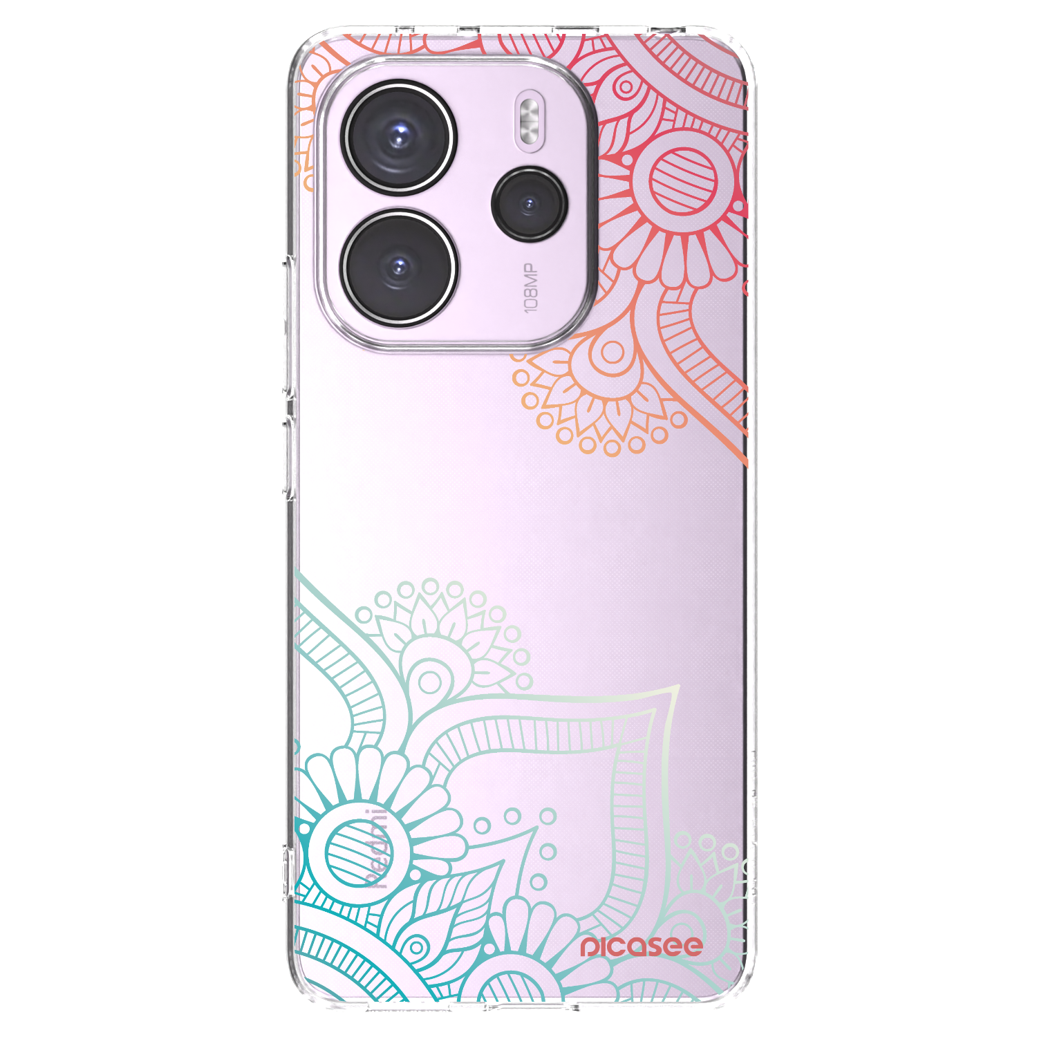 Picasee átlátszó szilikon tok az alábbi mobiltelefonokra Xiaomi Redmi Note 14 4G - Flowers pattern