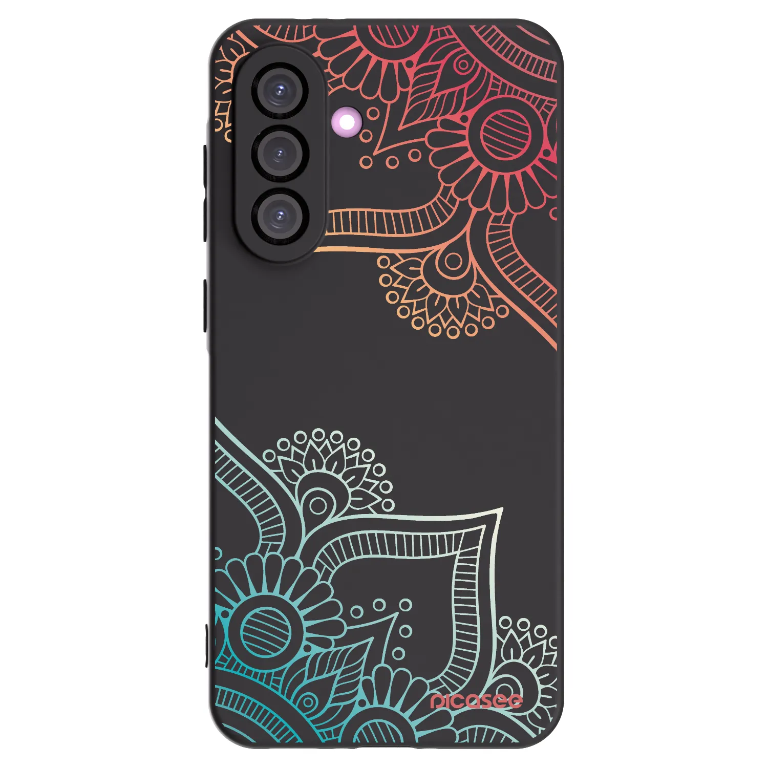 Picasee fekete szilikon tok az alábbi mobiltelefonokra Samsung Galaxy A56 5G A566B - Flowers pattern