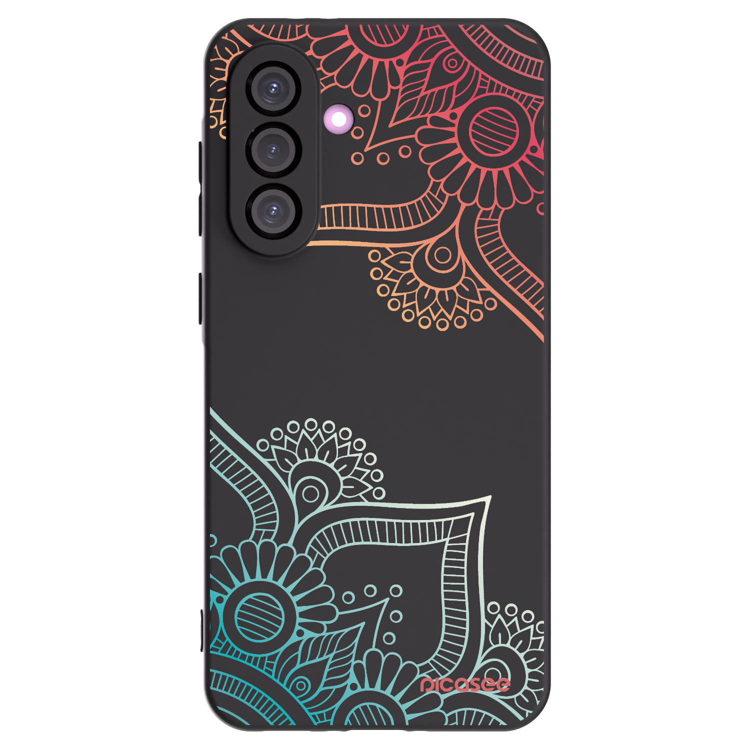 Picasee fekete szilikon tok az alábbi mobiltelefonokra Samsung Galaxy A36 5G - Flowers pattern