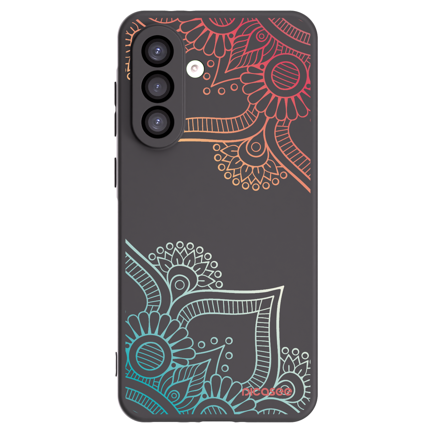 Picasee fekete szilikon tok az alábbi mobiltelefonokra Samsung Galaxy A26 5G A266B - Flowers pattern